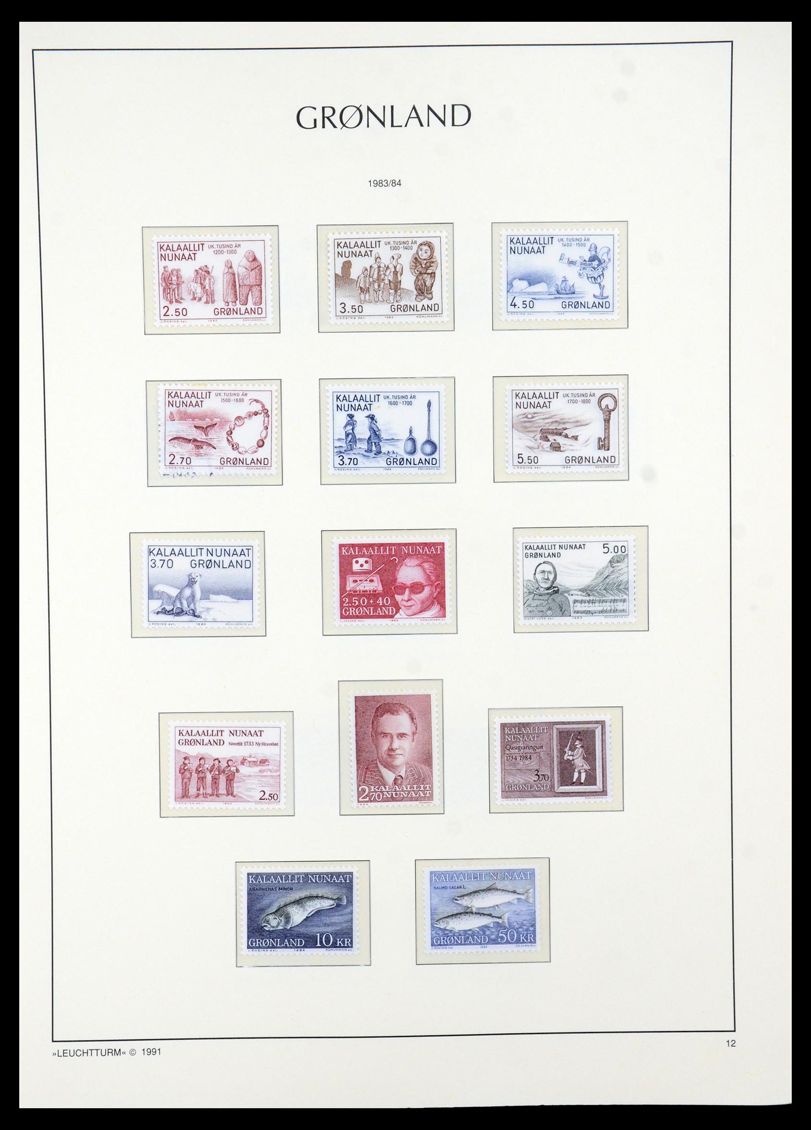 35611 012 - Postzegelverzameling 35611 Groenland 1938-2003.