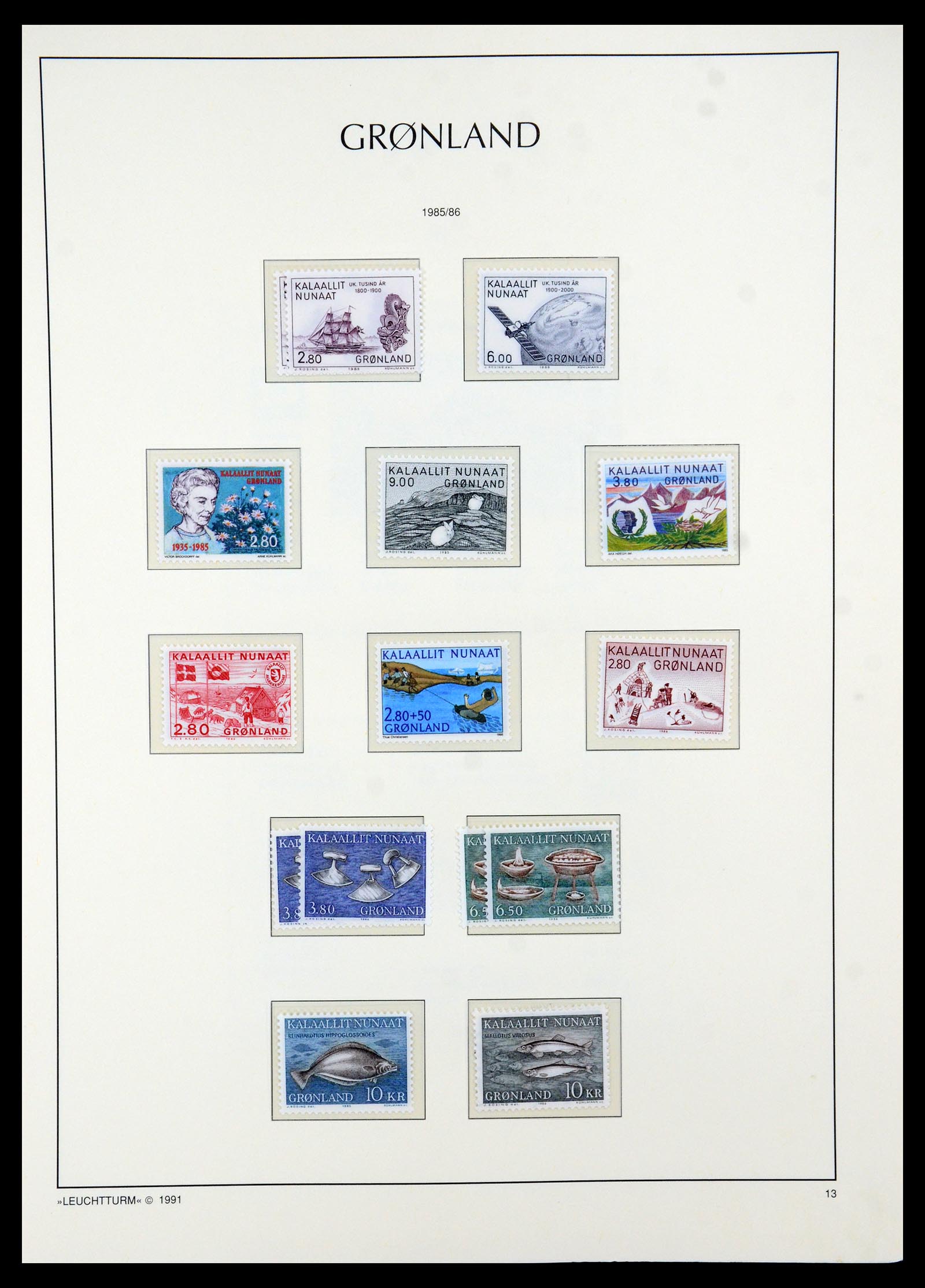 35611 013 - Postzegelverzameling 35611 Groenland 1938-2003.