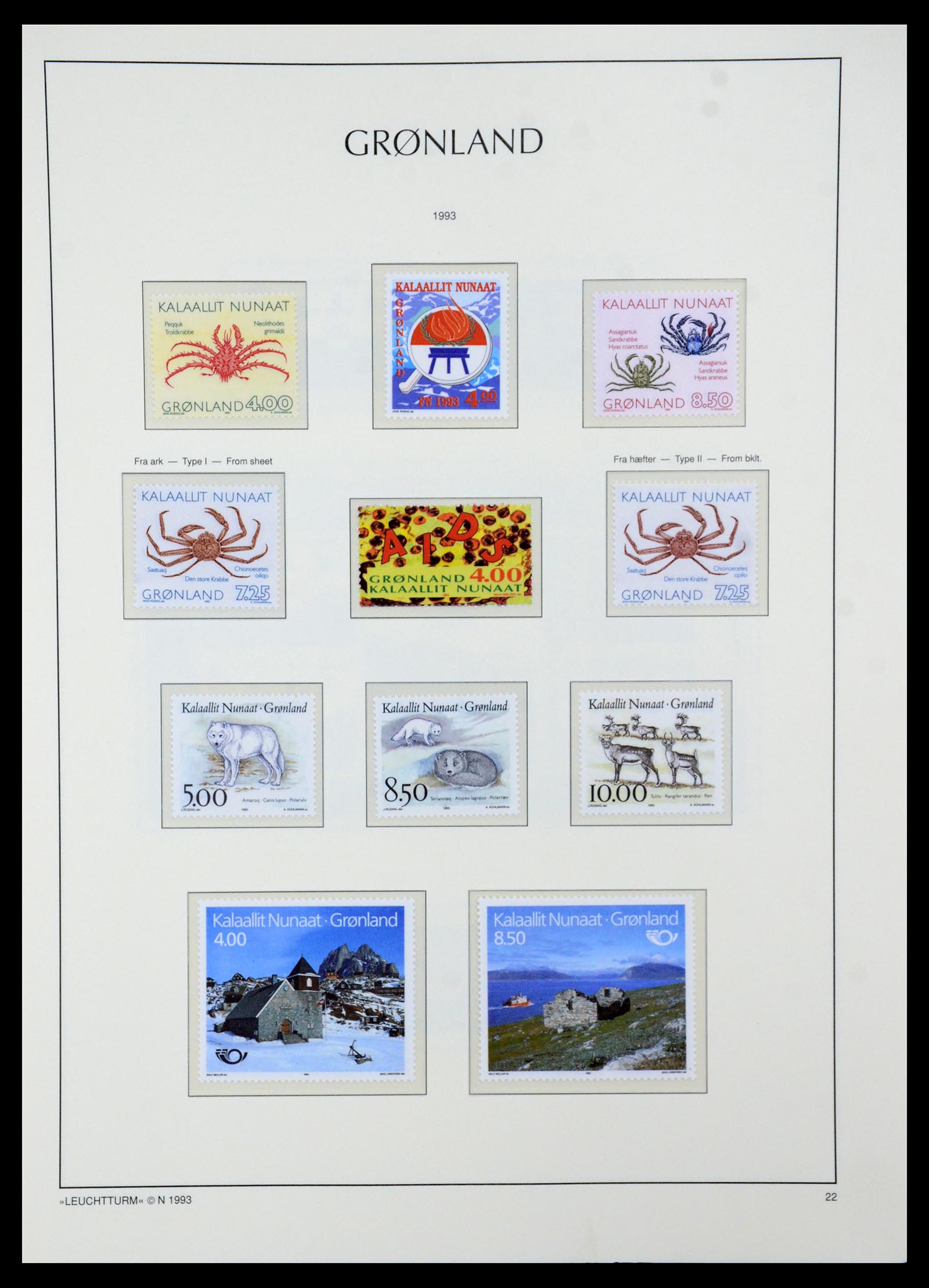 35611 022 - Postzegelverzameling 35611 Groenland 1938-2003.
