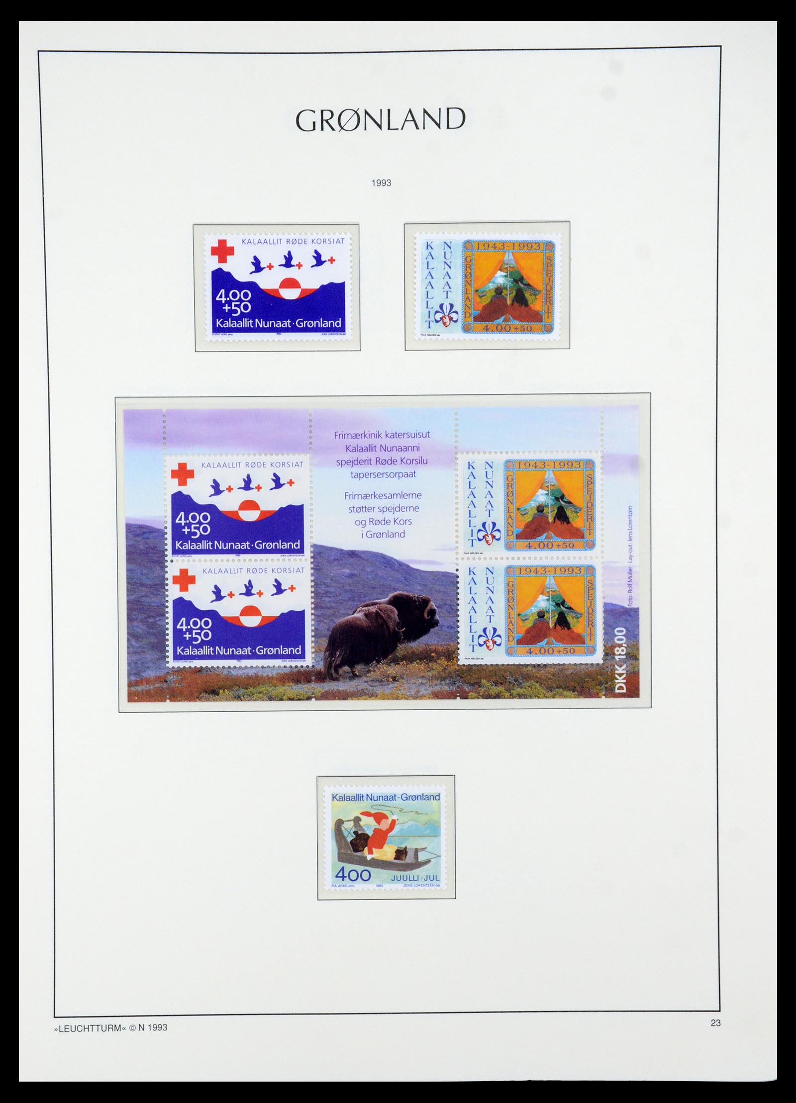 35611 023 - Postzegelverzameling 35611 Groenland 1938-2003.