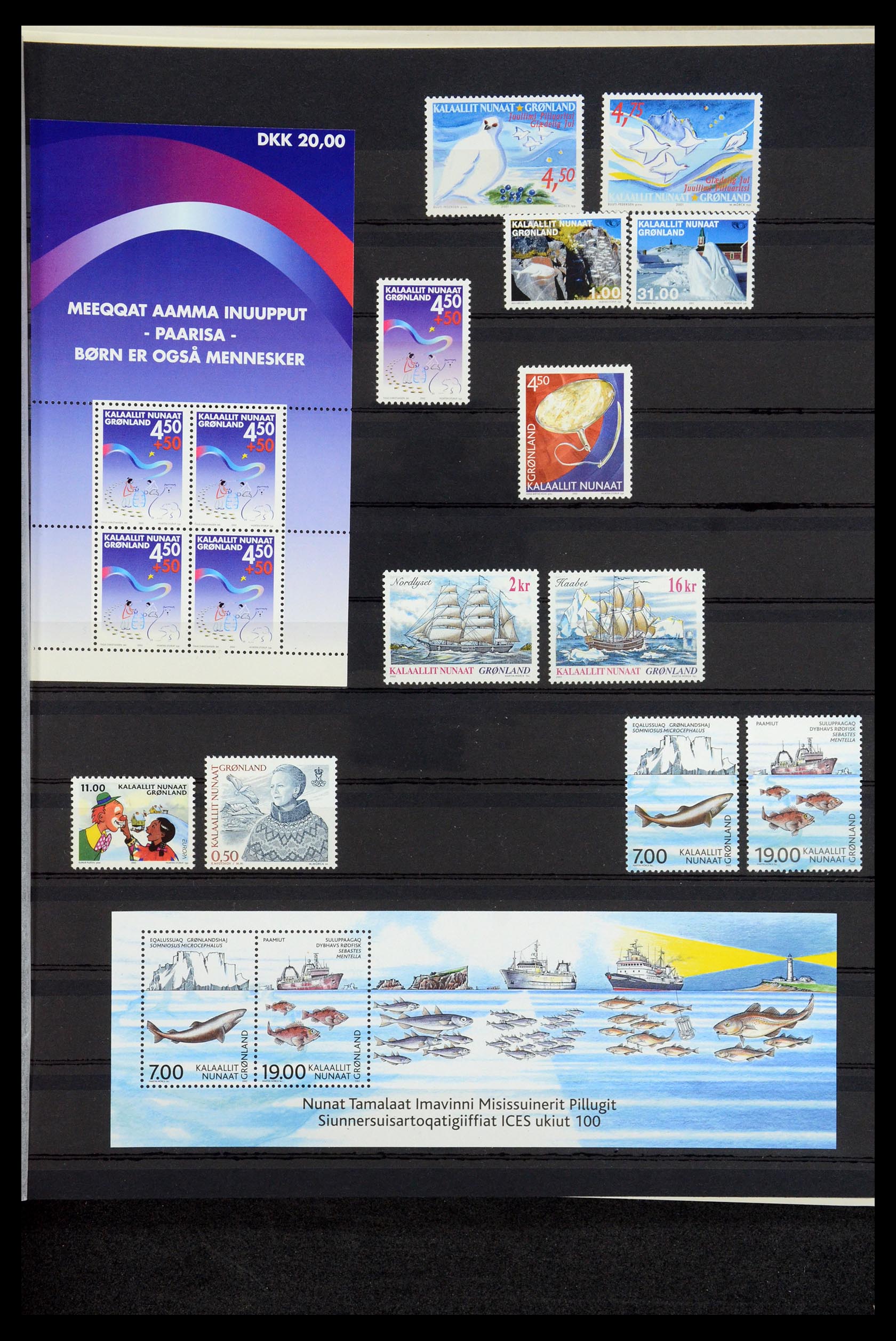 35611 042 - Postzegelverzameling 35611 Groenland 1938-2003.