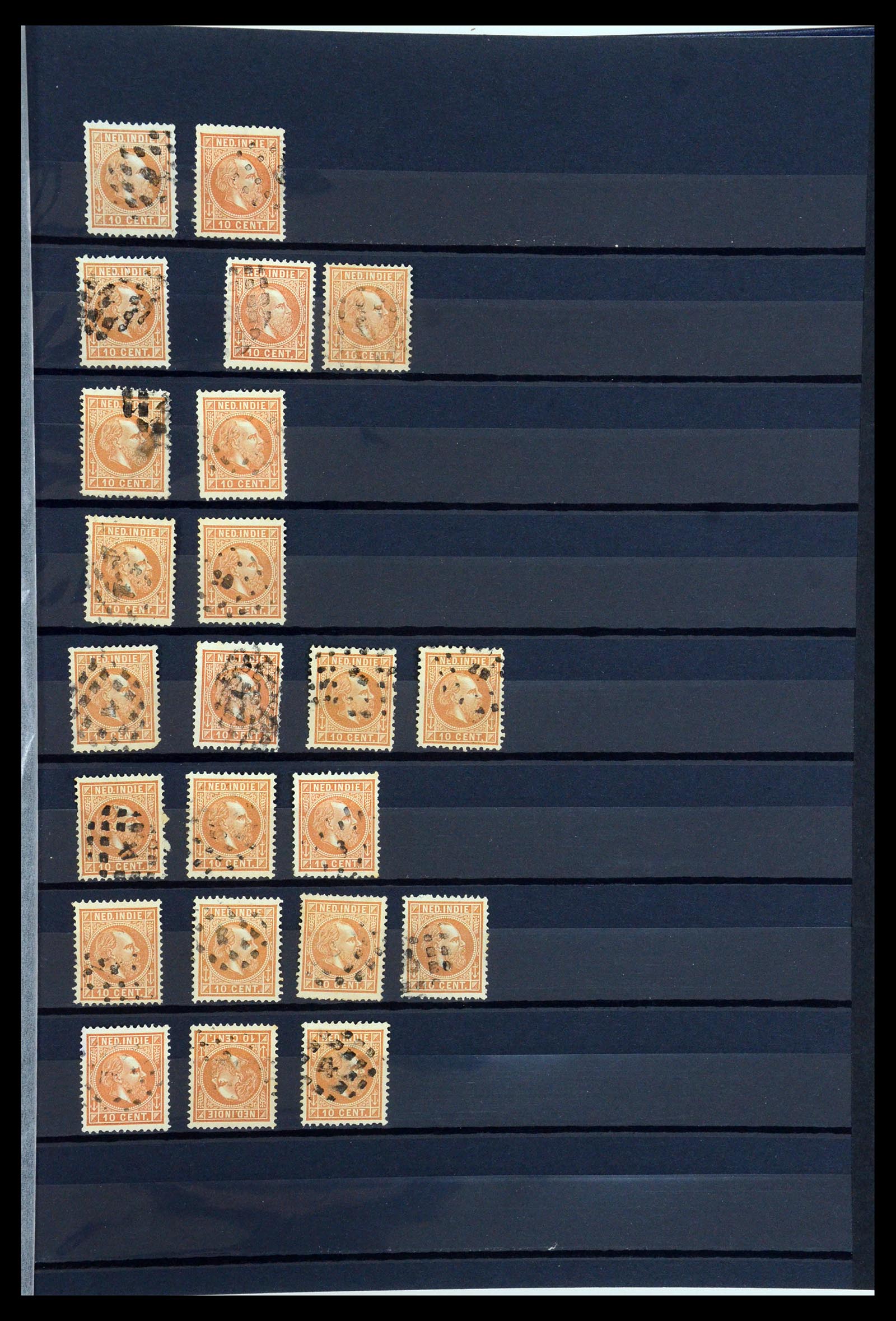 35612 007 - Postzegelverzameling 35612 Nederlands Indië stempels.