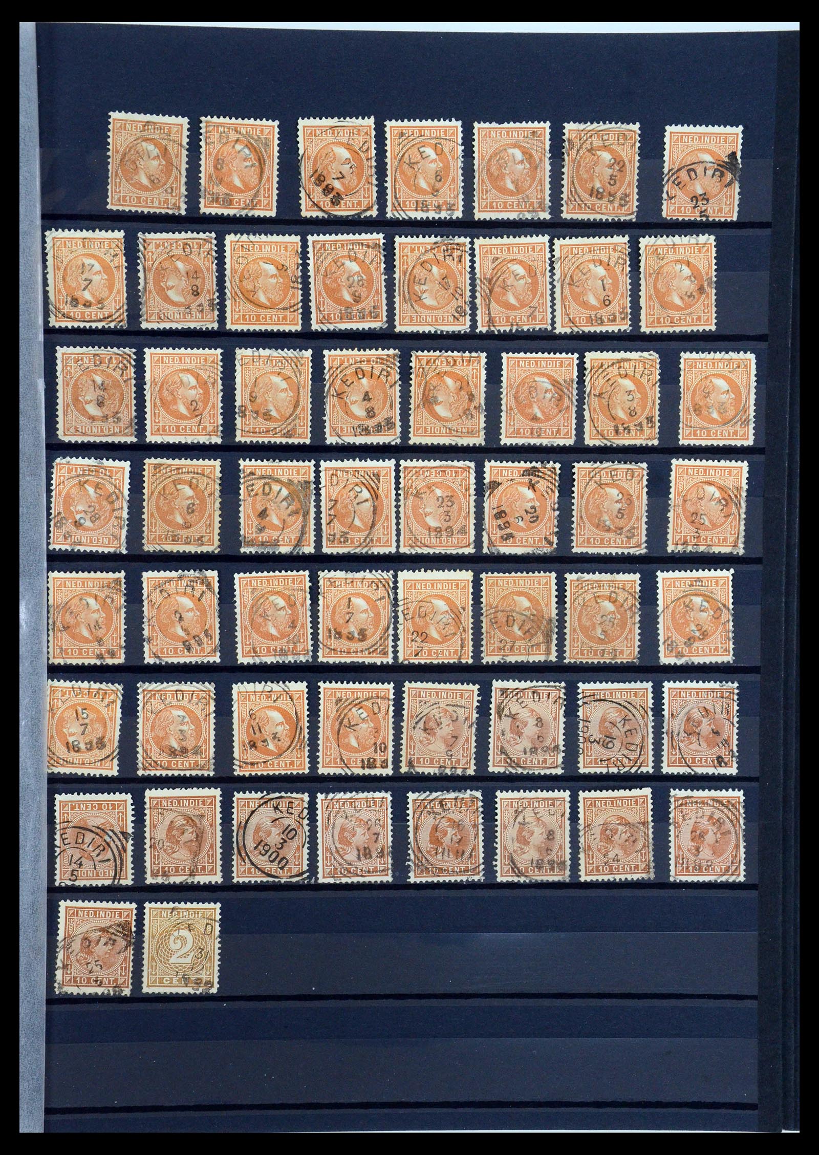 35612 019 - Postzegelverzameling 35612 Nederlands Indië stempels.