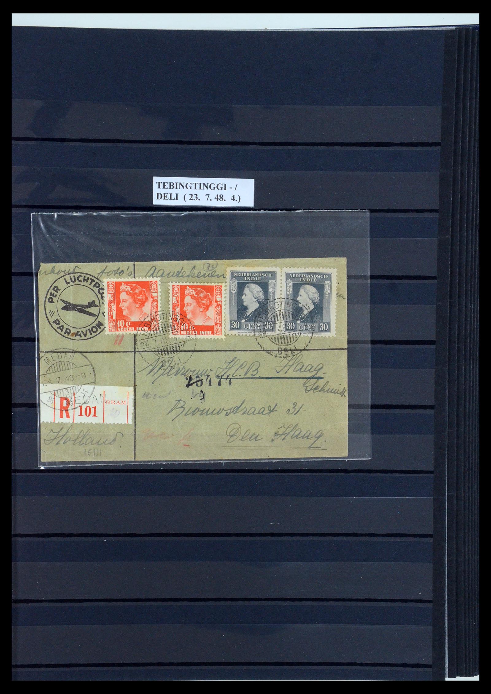 35612 028 - Postzegelverzameling 35612 Nederlands Indië stempels.