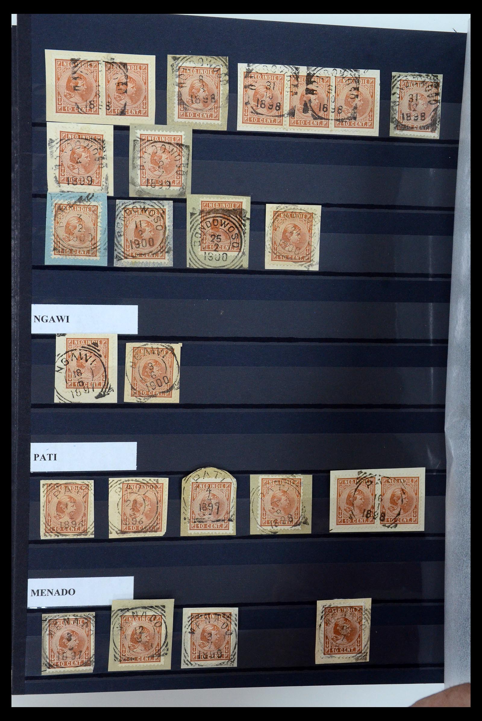 35612 039 - Postzegelverzameling 35612 Nederlands Indië stempels.