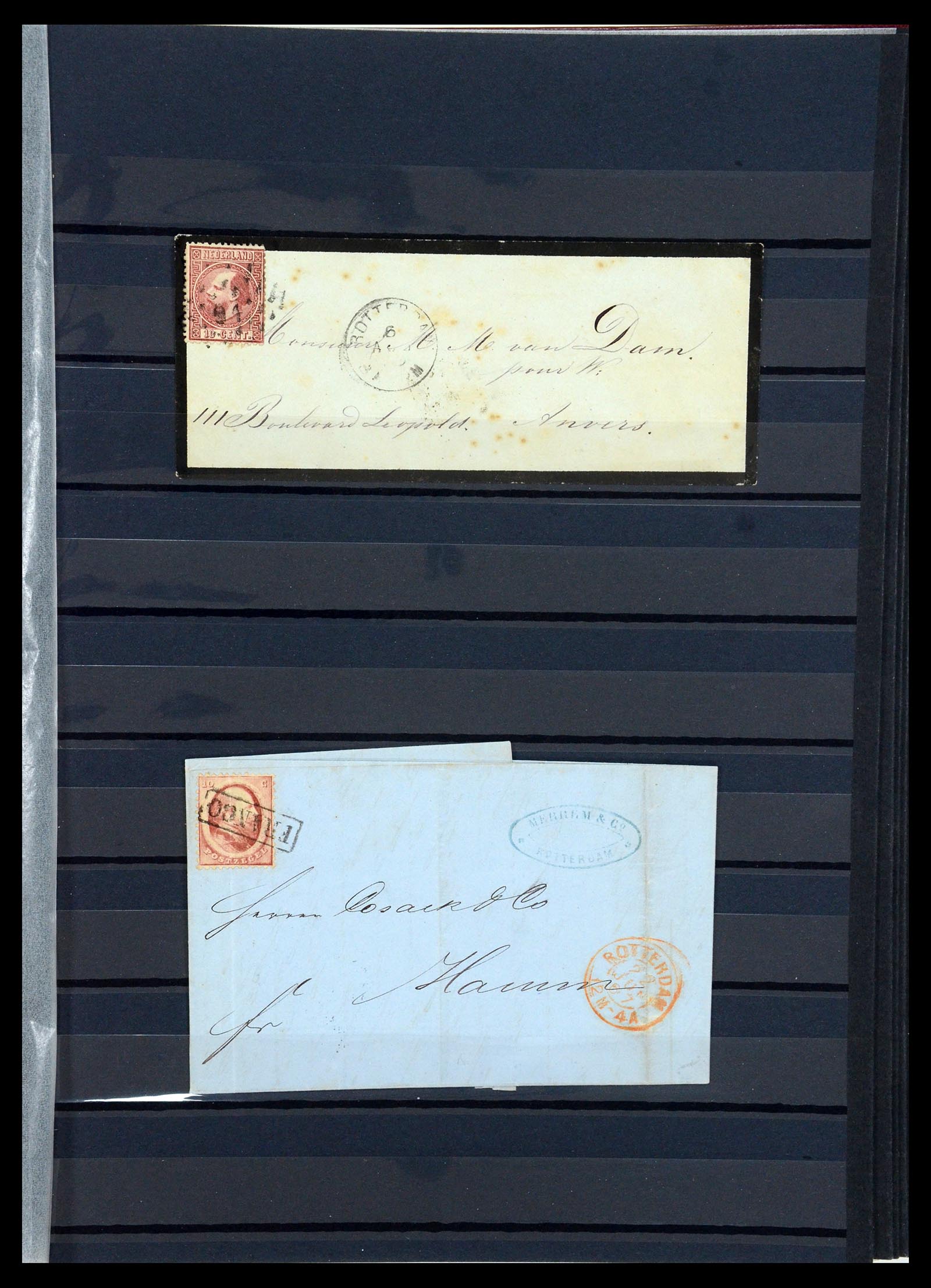 35612 084 - Postzegelverzameling 35612 Nederlands Indië stempels.