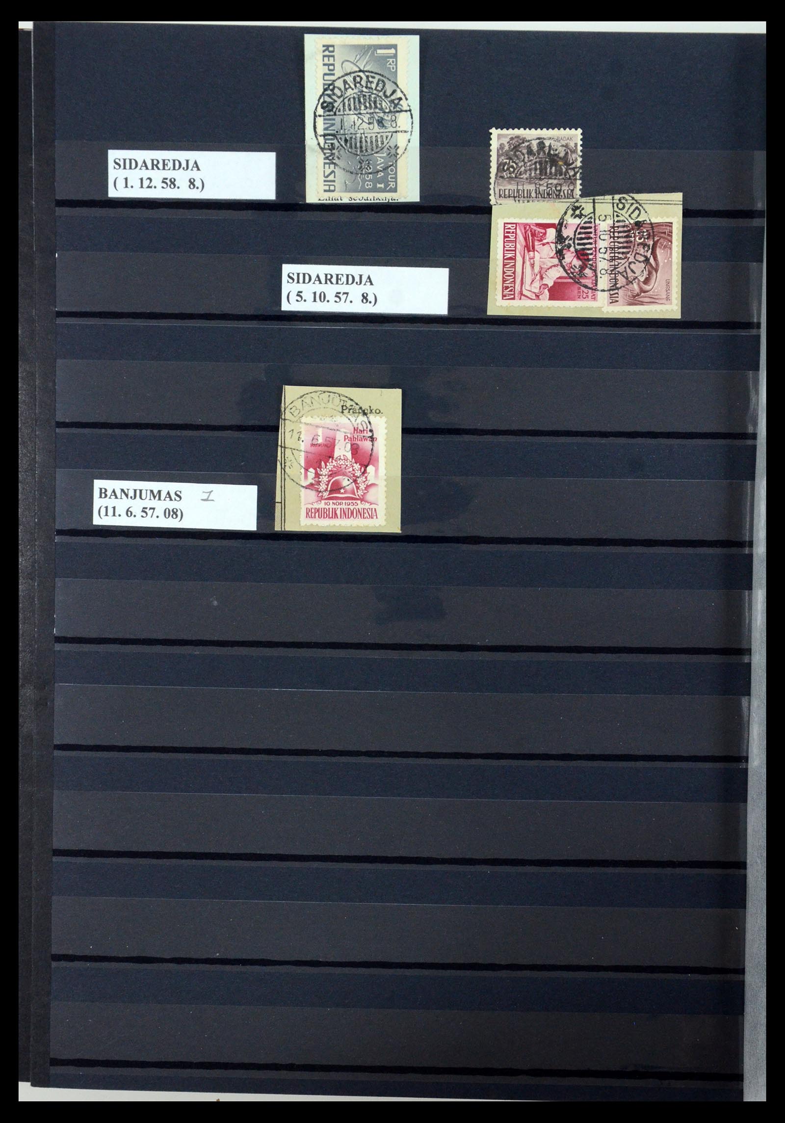 35612 085 - Postzegelverzameling 35612 Nederlands Indië stempels.