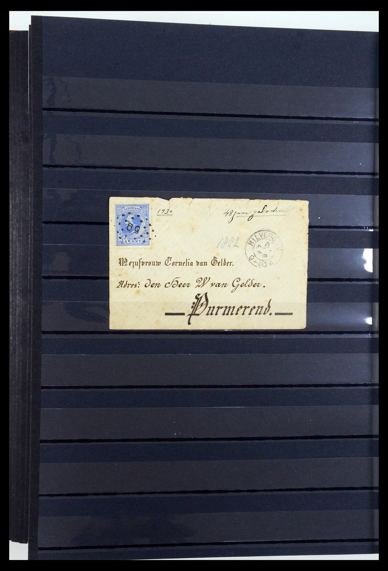 35612 093 - Postzegelverzameling 35612 Nederlands Indië stempels.