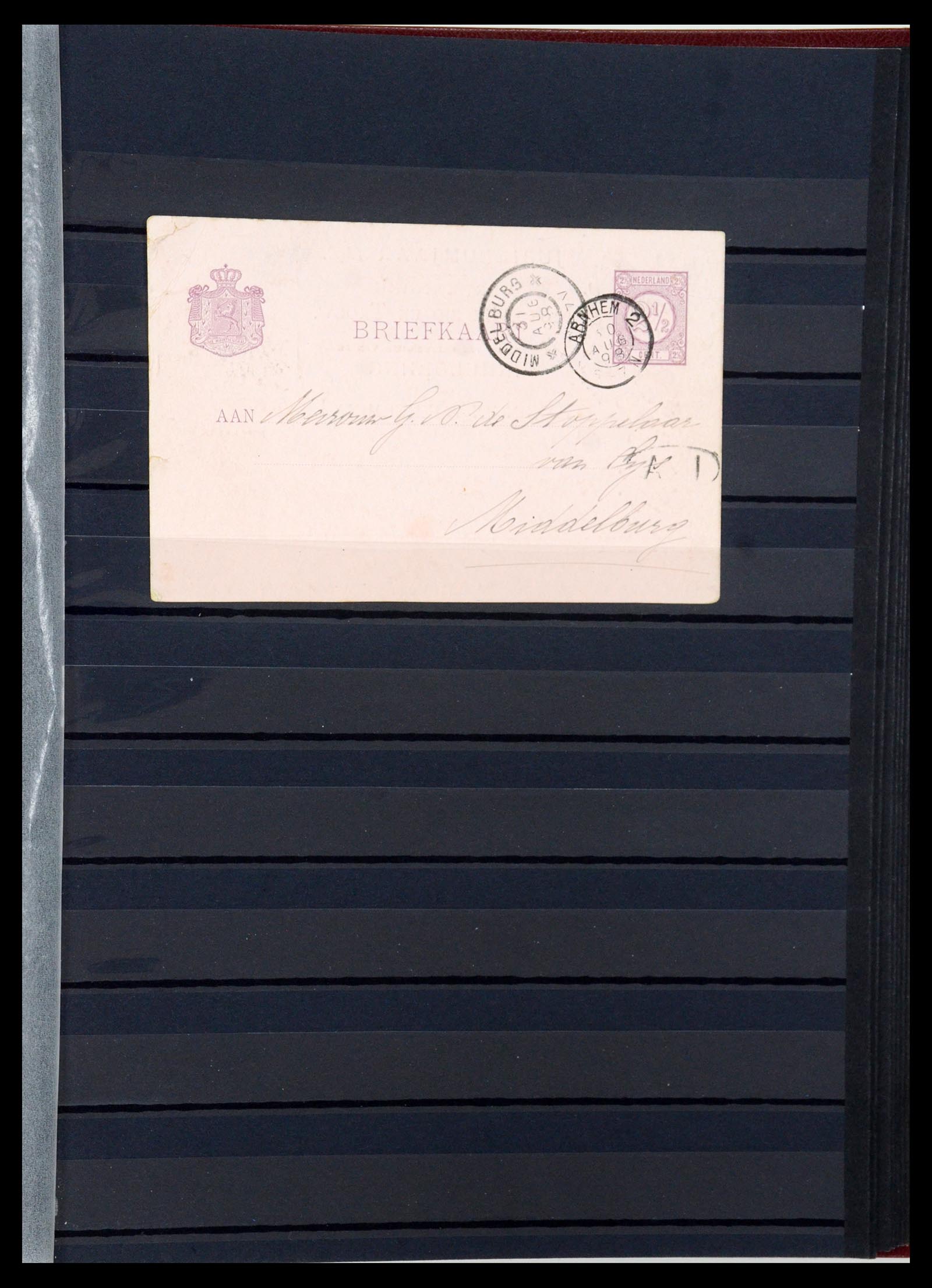 35612 098 - Postzegelverzameling 35612 Nederlands Indië stempels.