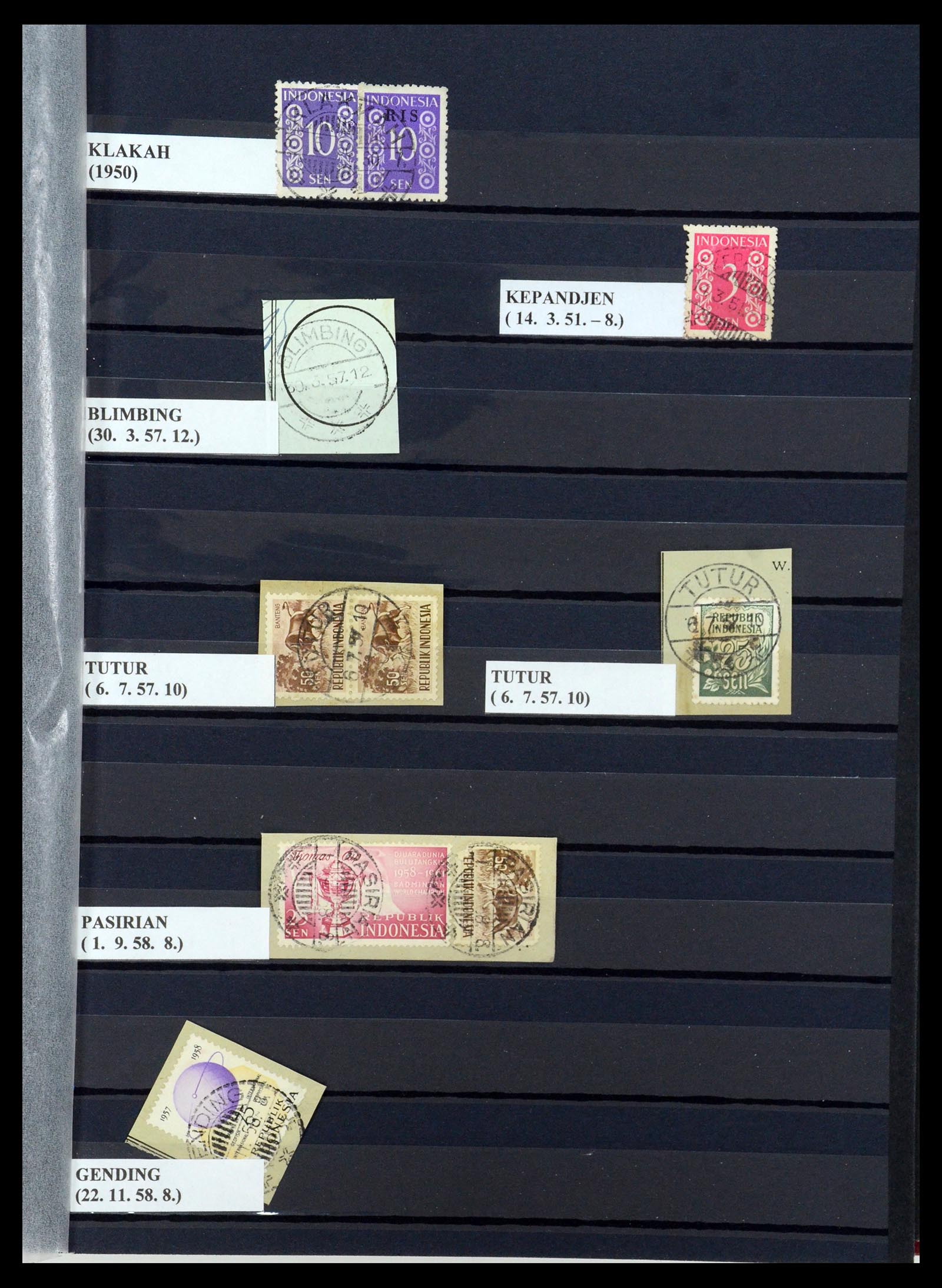 35612 101 - Postzegelverzameling 35612 Nederlands Indië stempels.
