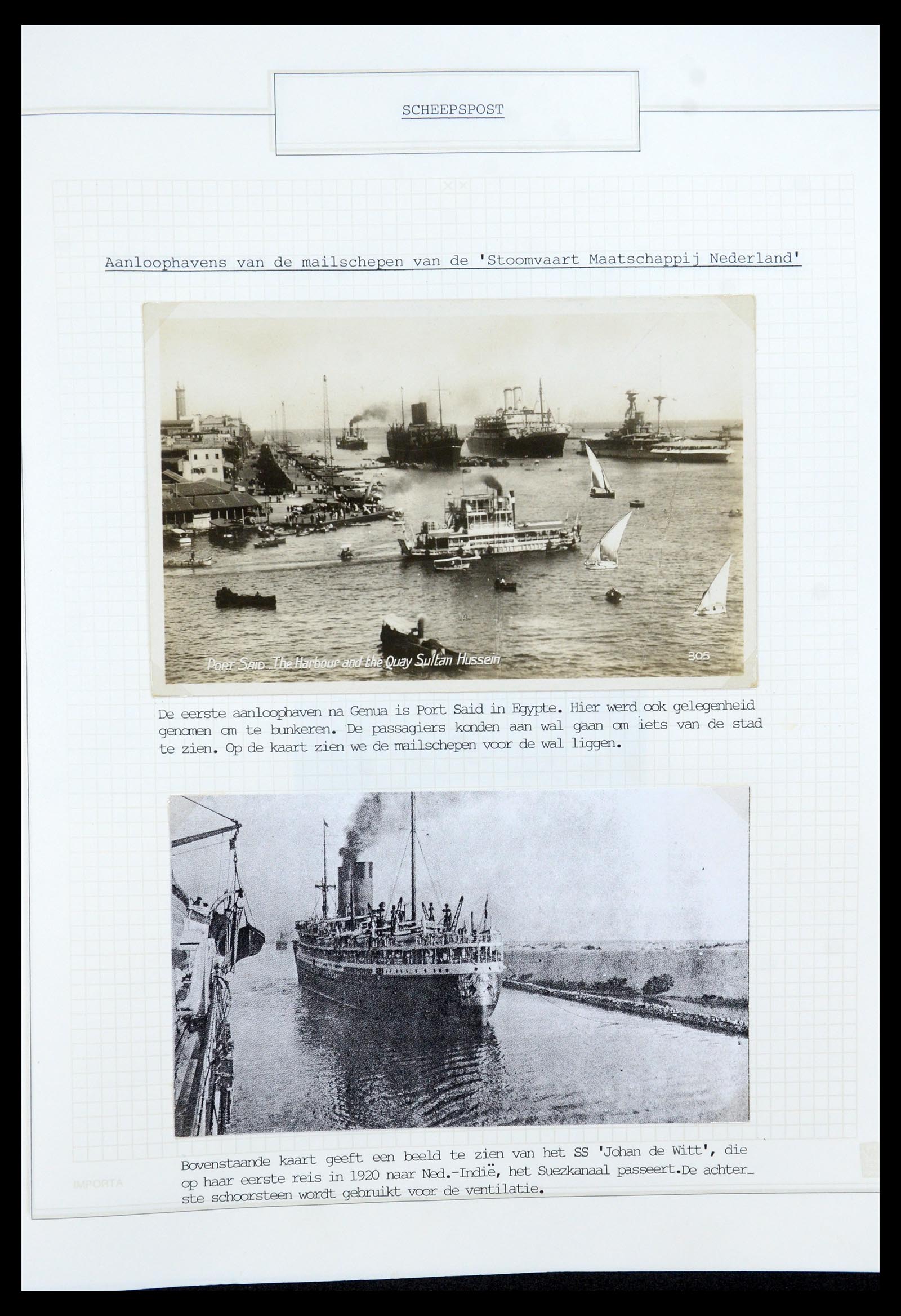 35613 010 - Postzegelverzameling 35613 Nederland scheepspost 1904-1930.