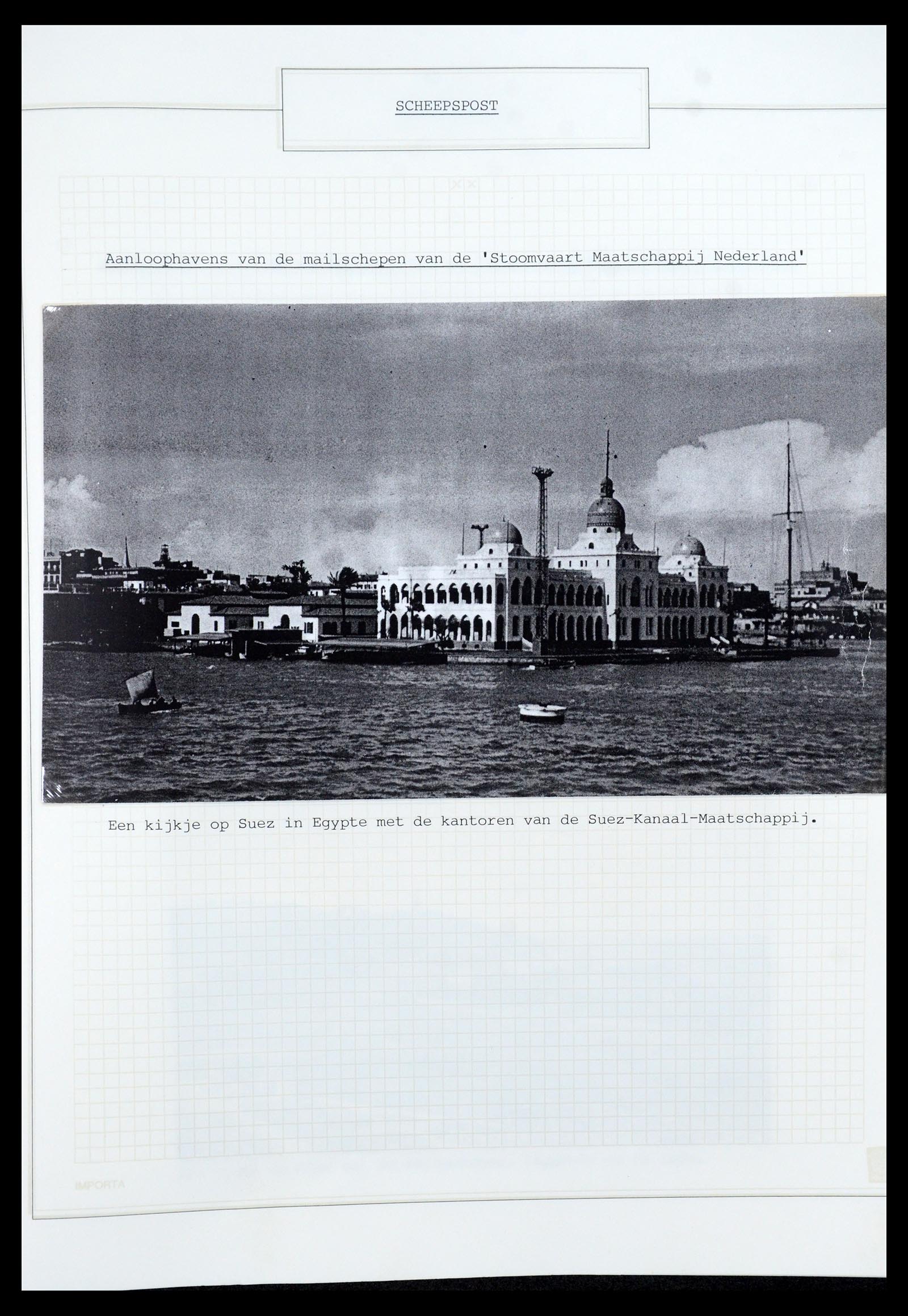 35613 012 - Postzegelverzameling 35613 Nederland scheepspost 1904-1930.