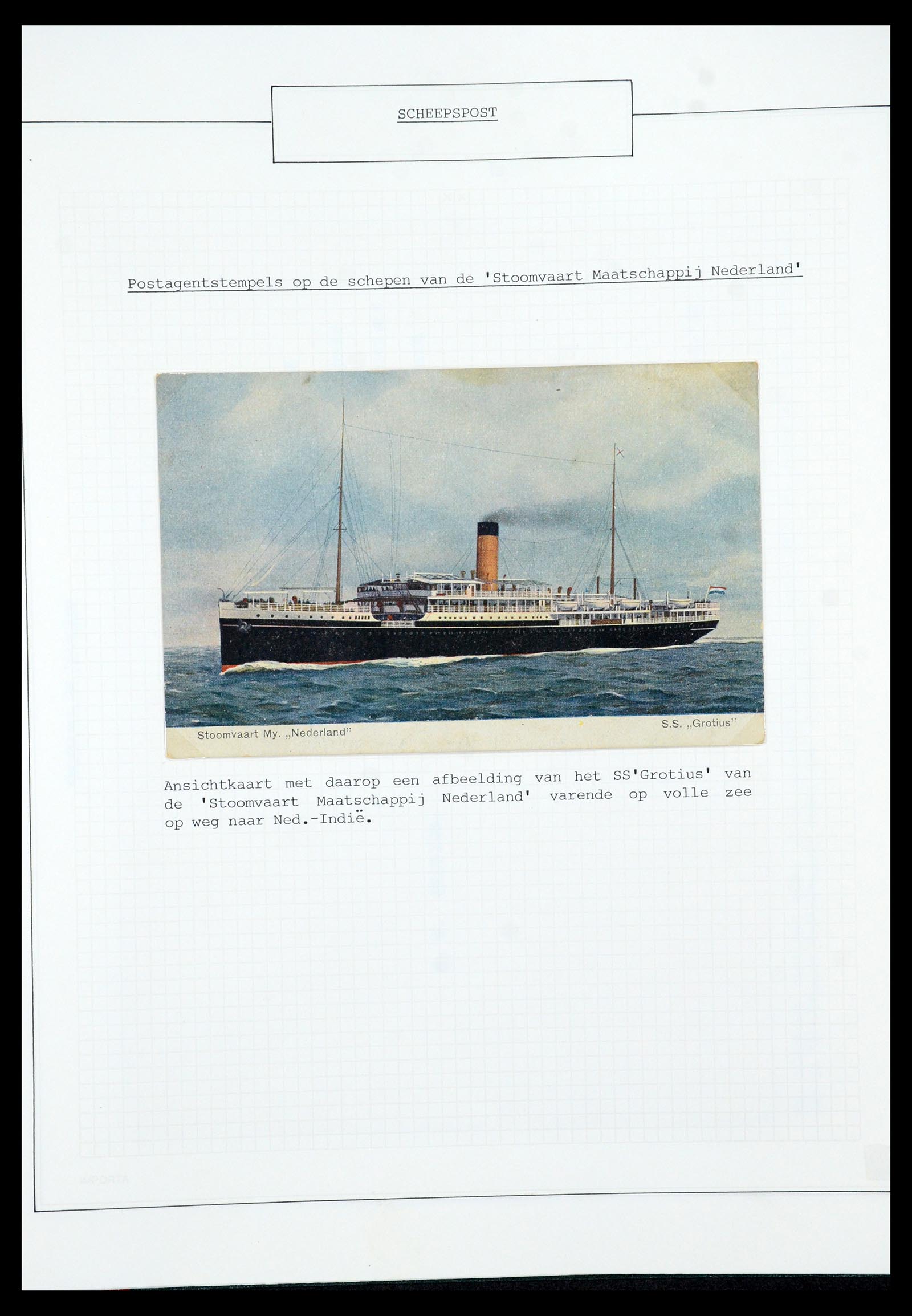 35613 045 - Postzegelverzameling 35613 Nederland scheepspost 1904-1930.