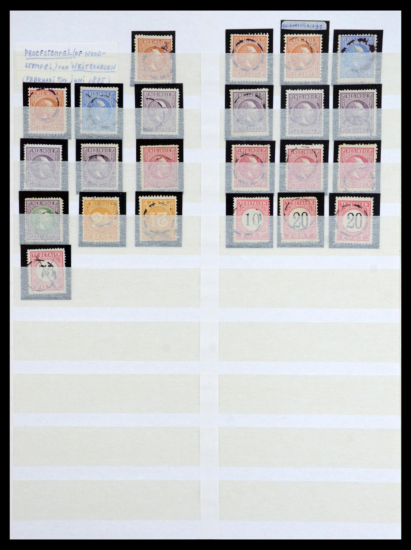 35616 004 - Postzegelverzameling 35616 Nederlands indië stempels.