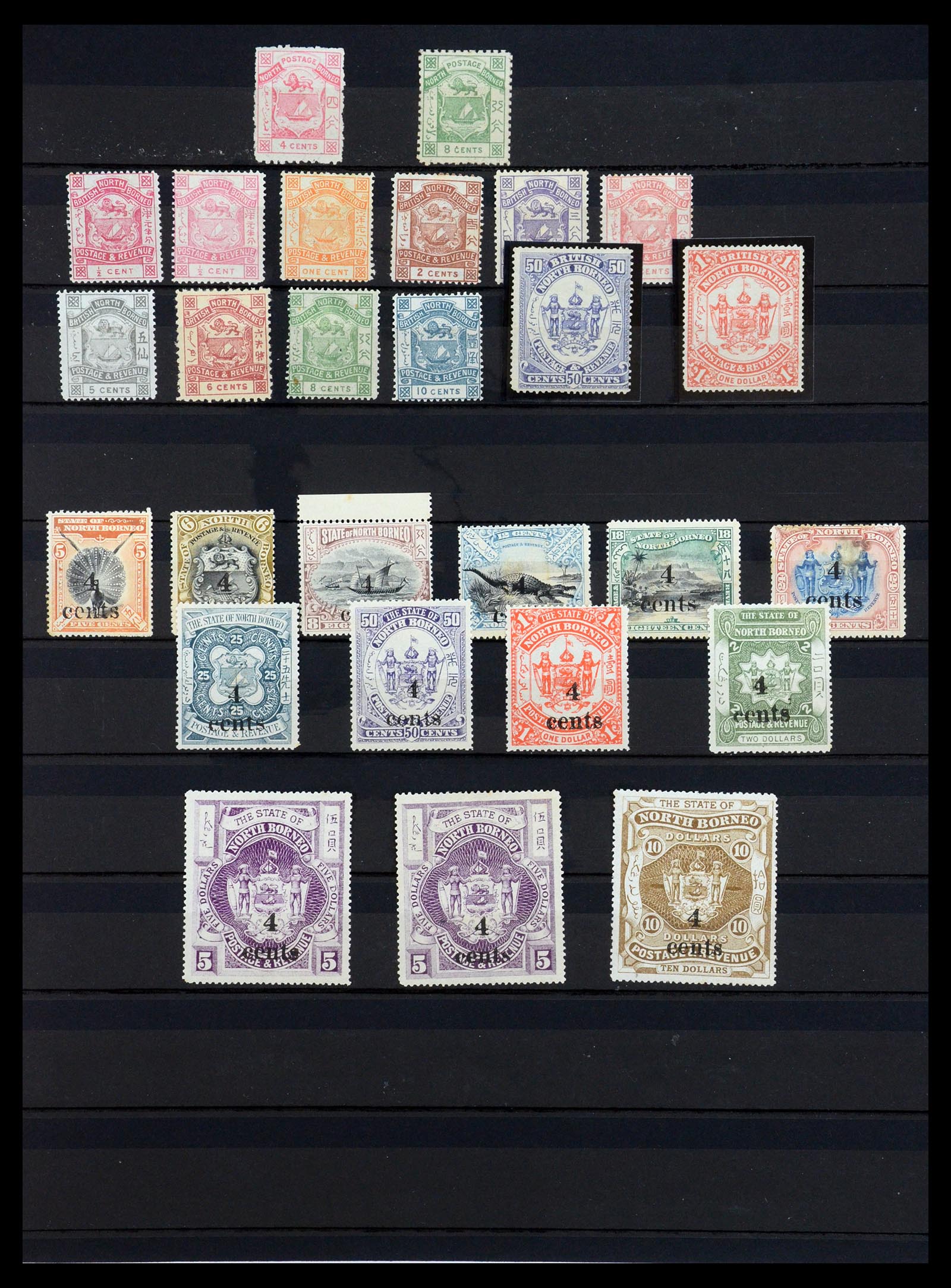 35621 001 - Postzegelverzameling 35621 Noord Borneo 1883-1916.
