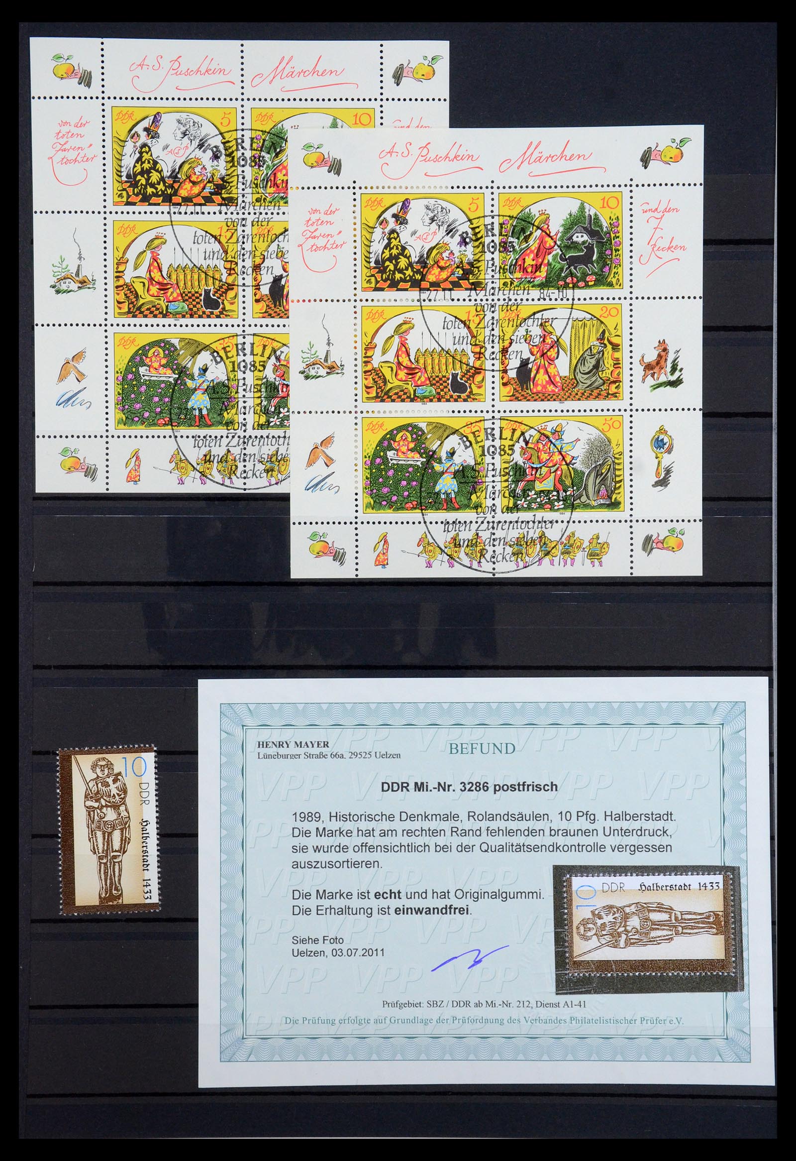 35622 002 - Postzegelverzameling 35622 DDR misdrukken.