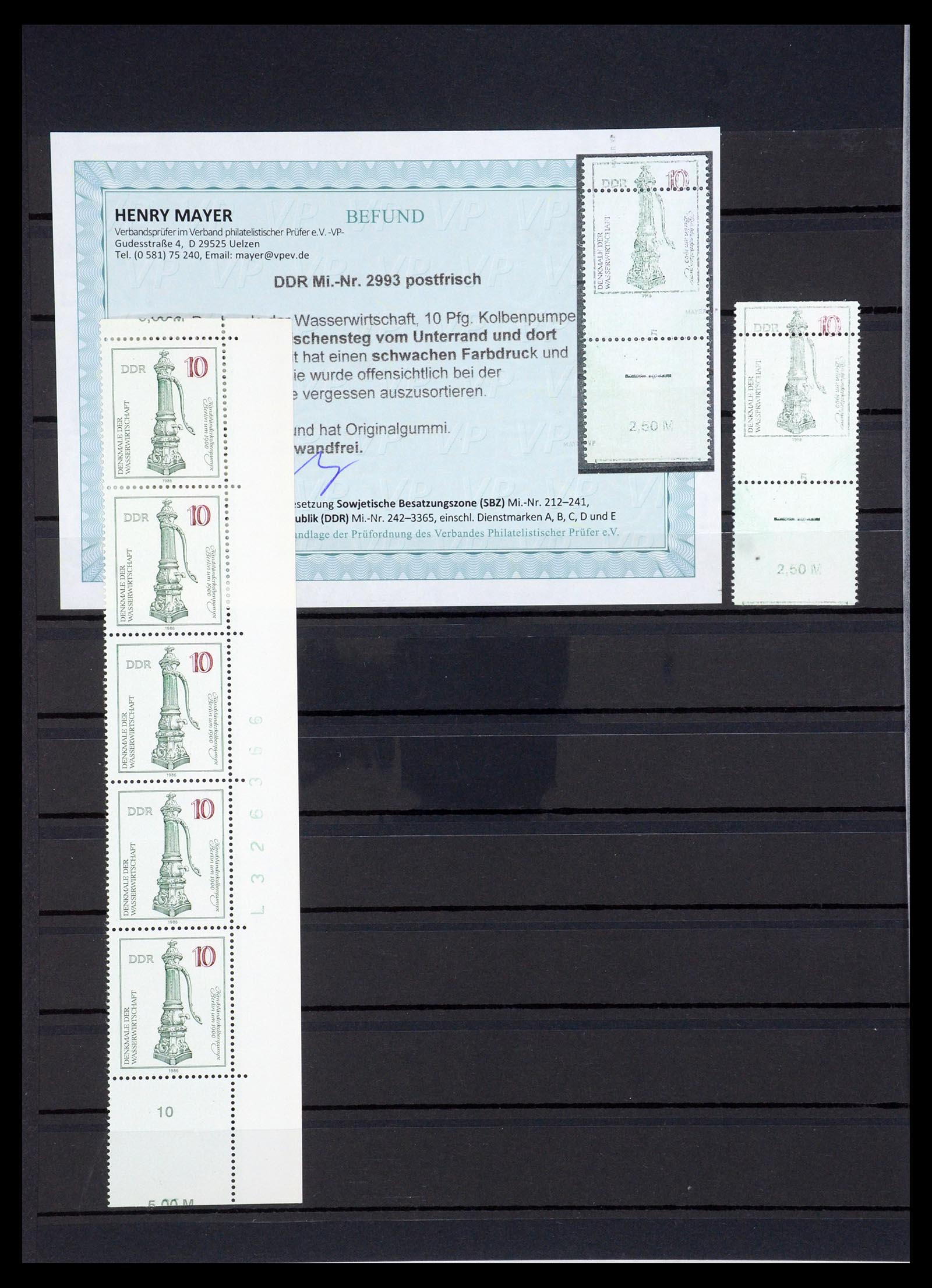 35622 004 - Stamp Collection 35622 GDR misprints.