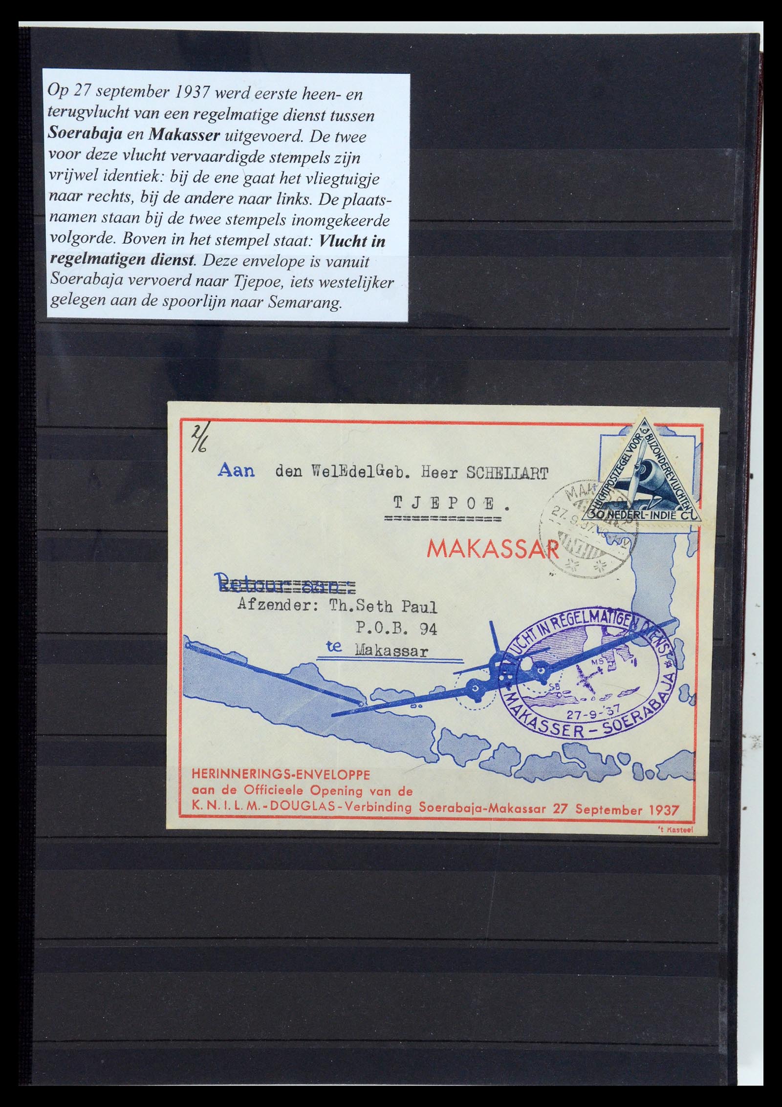 35628 144 - Postzegelverzameling 35628 Nederlands Indië stempels.