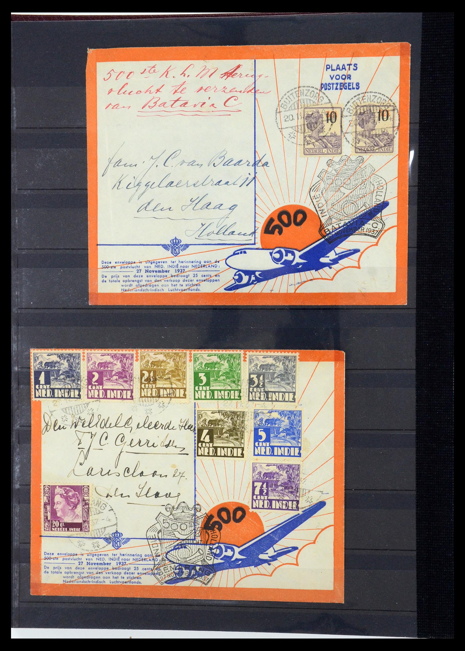 35628 147 - Postzegelverzameling 35628 Nederlands Indië stempels.