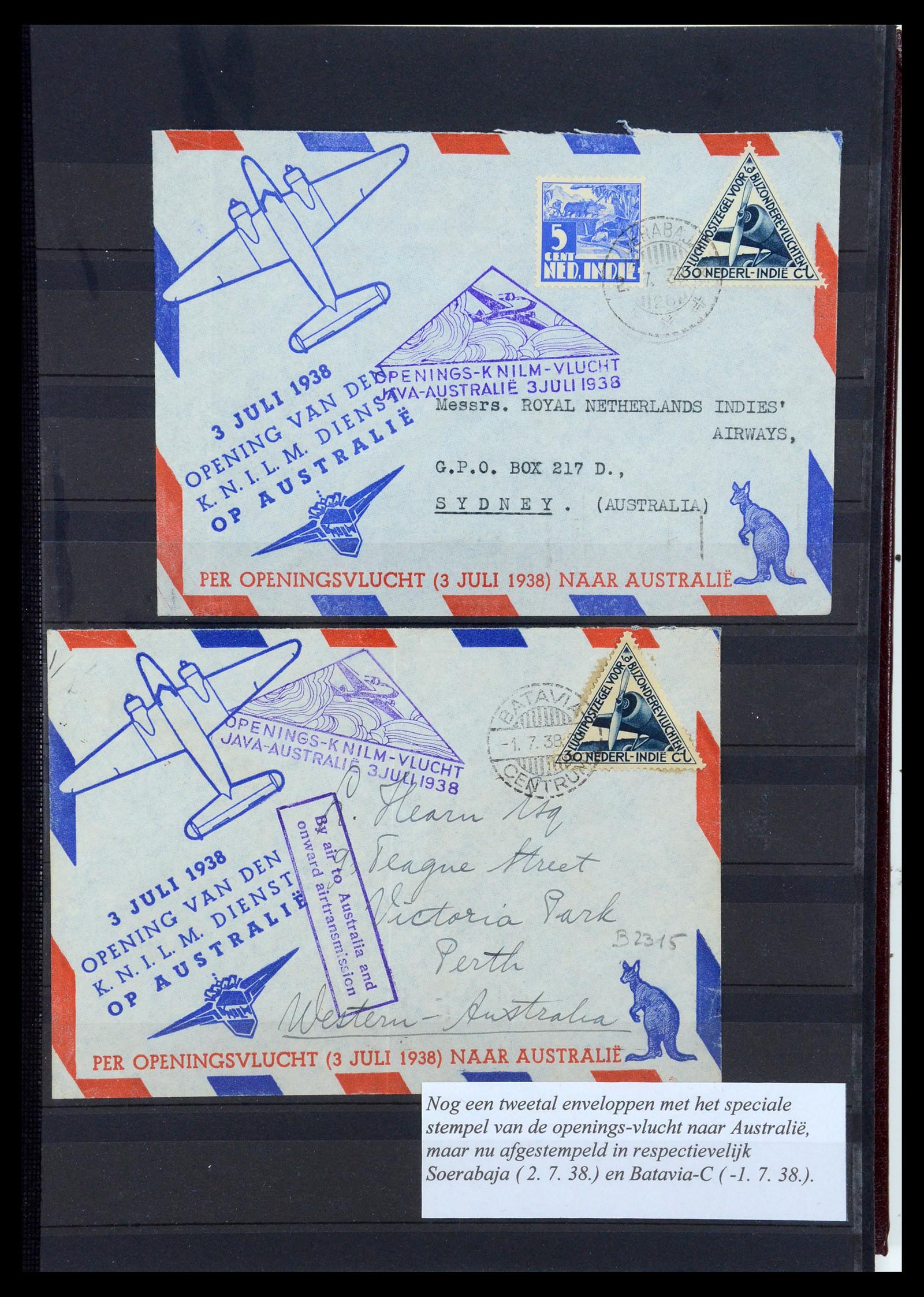 35628 150 - Postzegelverzameling 35628 Nederlands Indië stempels.