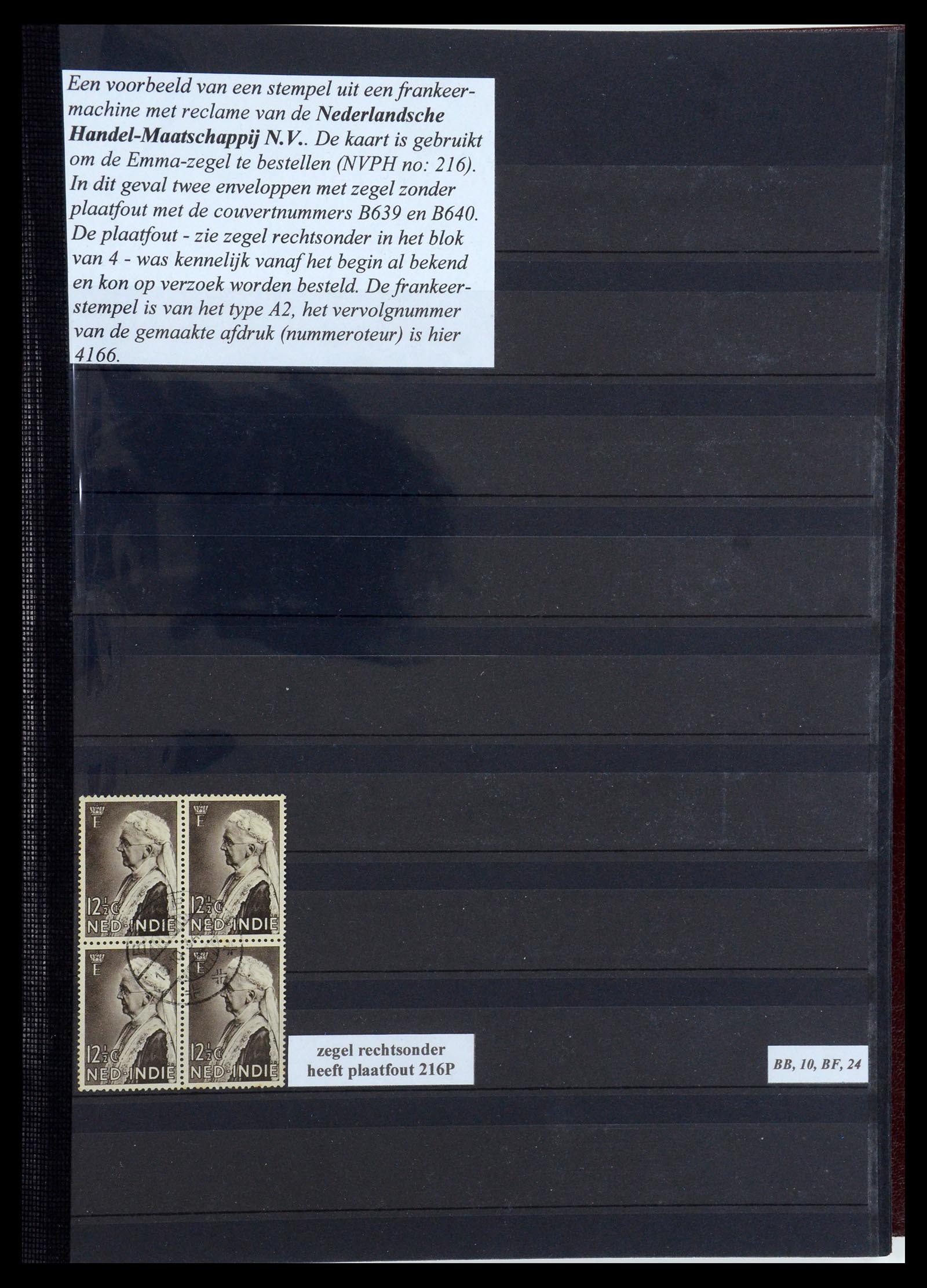 35628 157 - Postzegelverzameling 35628 Nederlands Indië stempels.