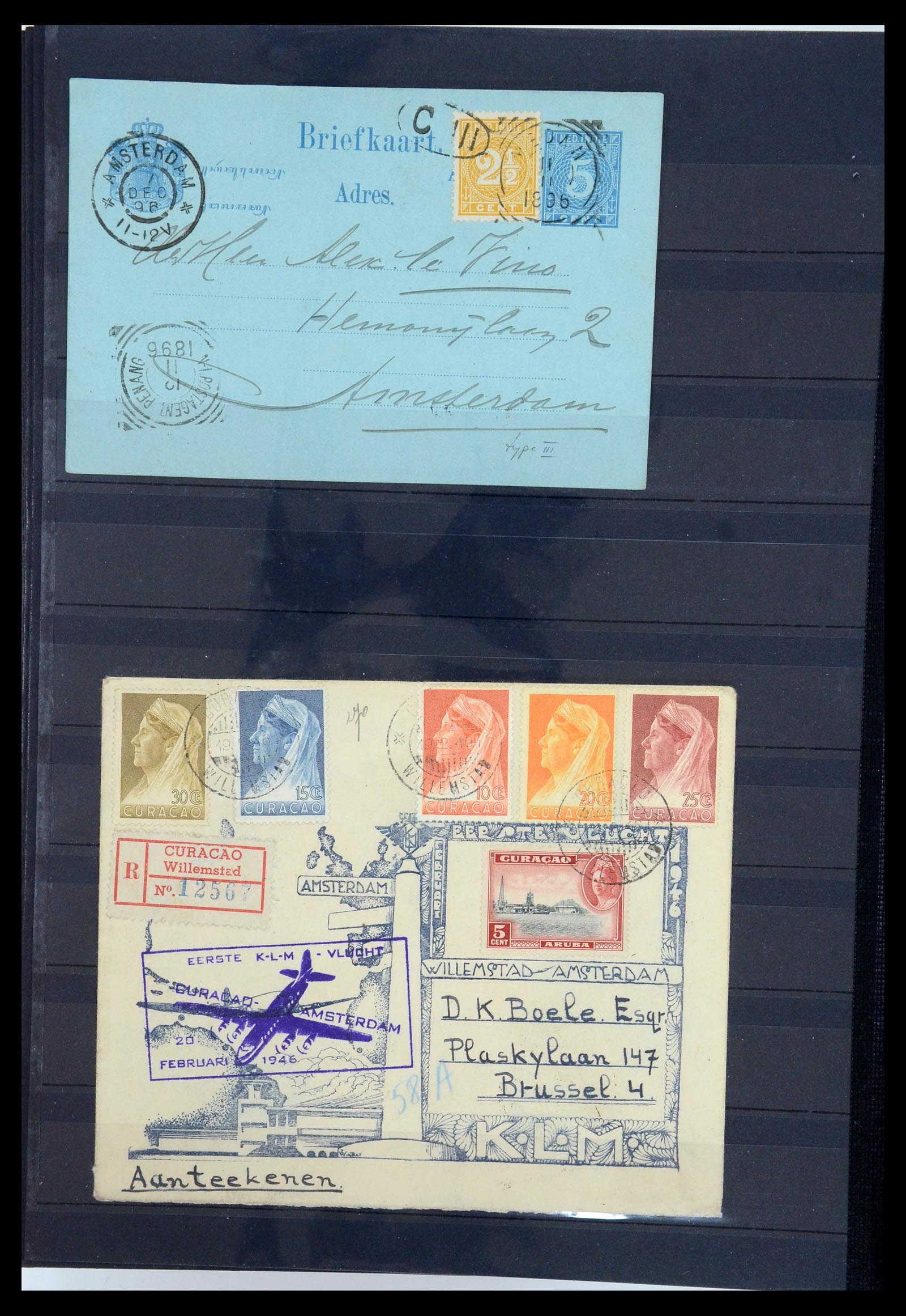 35628 187 - Postzegelverzameling 35628 Nederlands Indië stempels.