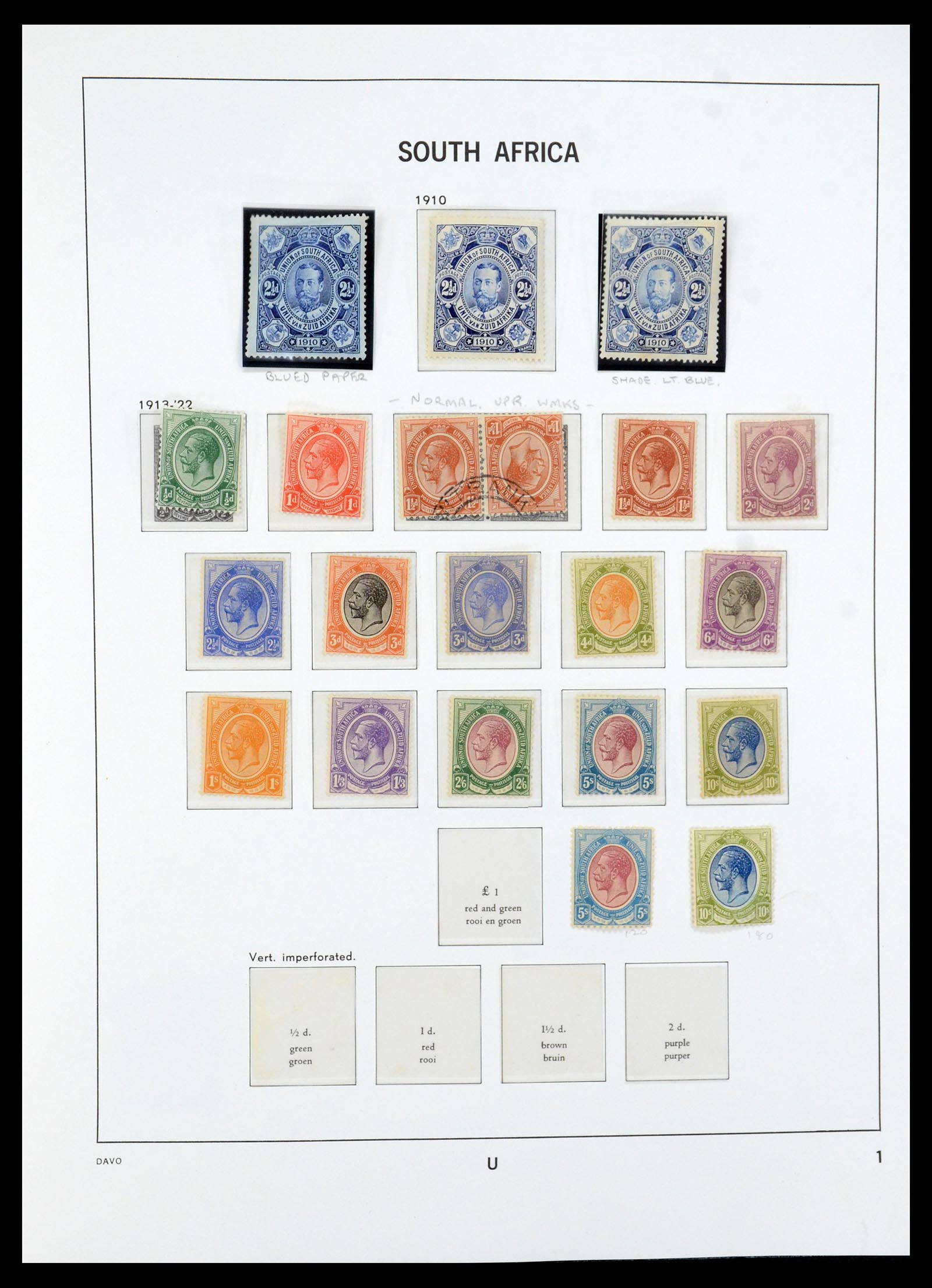 35632 001 - Postzegelverzameling 35632 Zuid Afrika 1910-1997.