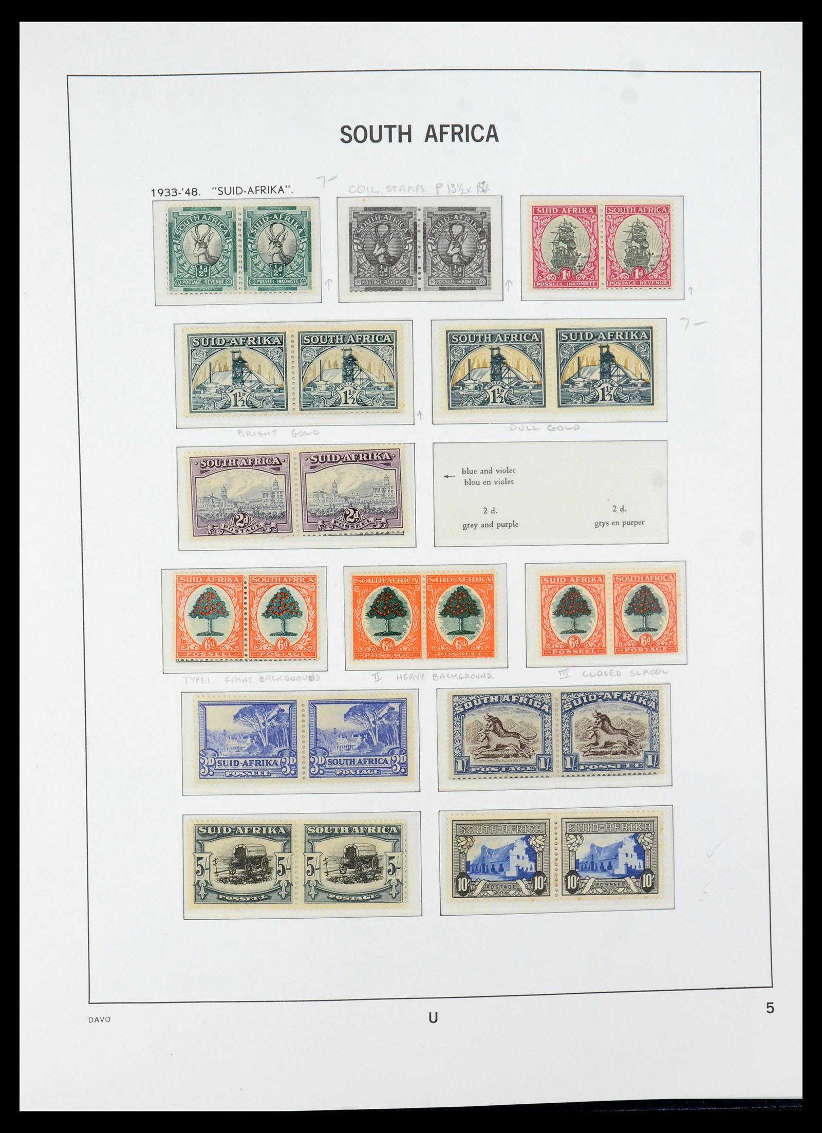 35632 008 - Postzegelverzameling 35632 Zuid Afrika 1910-1997.