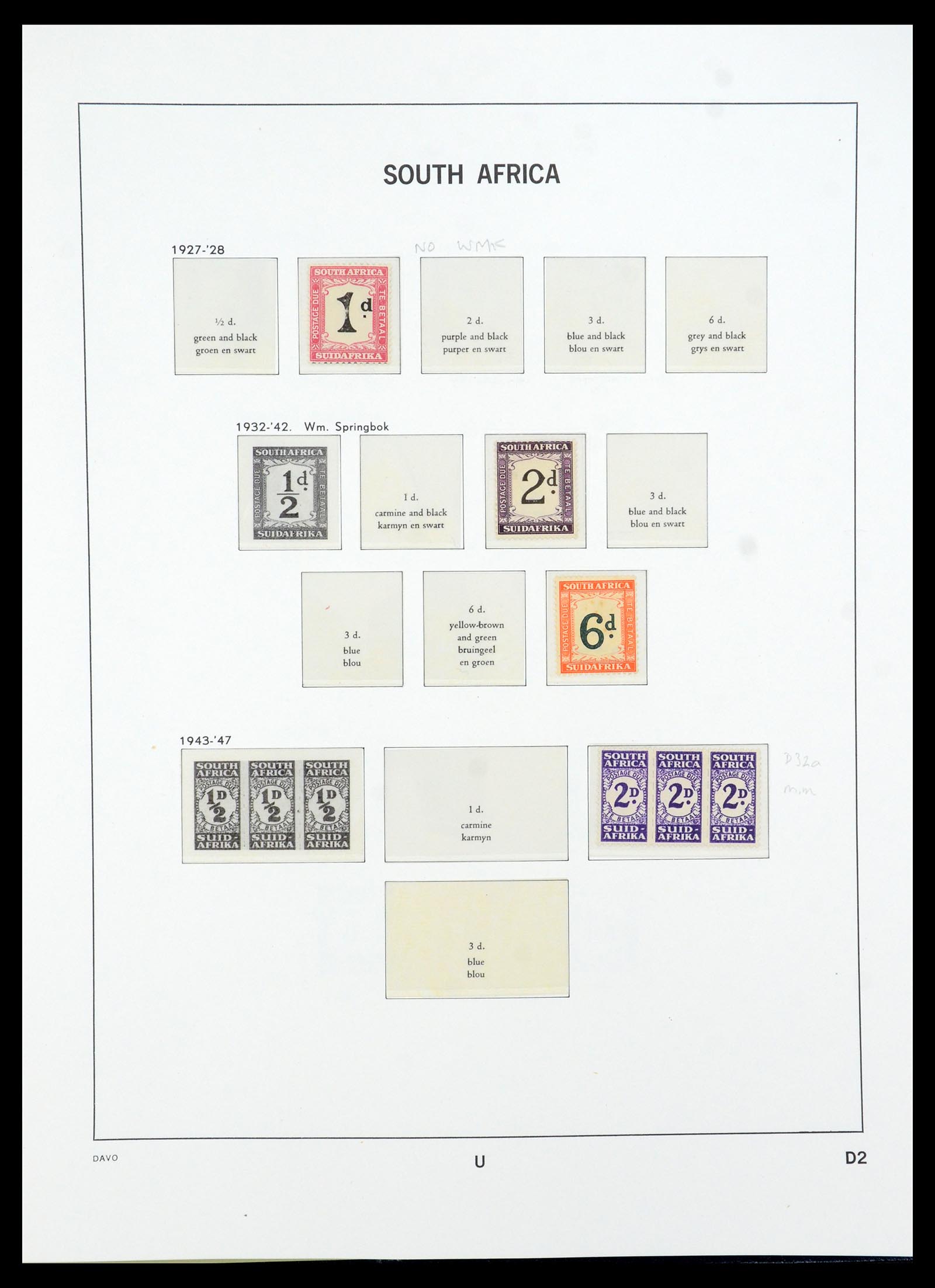 35632 030 - Postzegelverzameling 35632 Zuid Afrika 1910-1997.