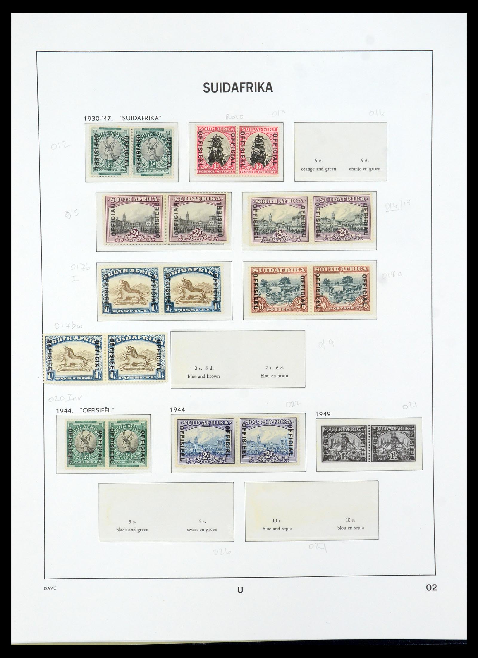 35632 033 - Postzegelverzameling 35632 Zuid Afrika 1910-1997.