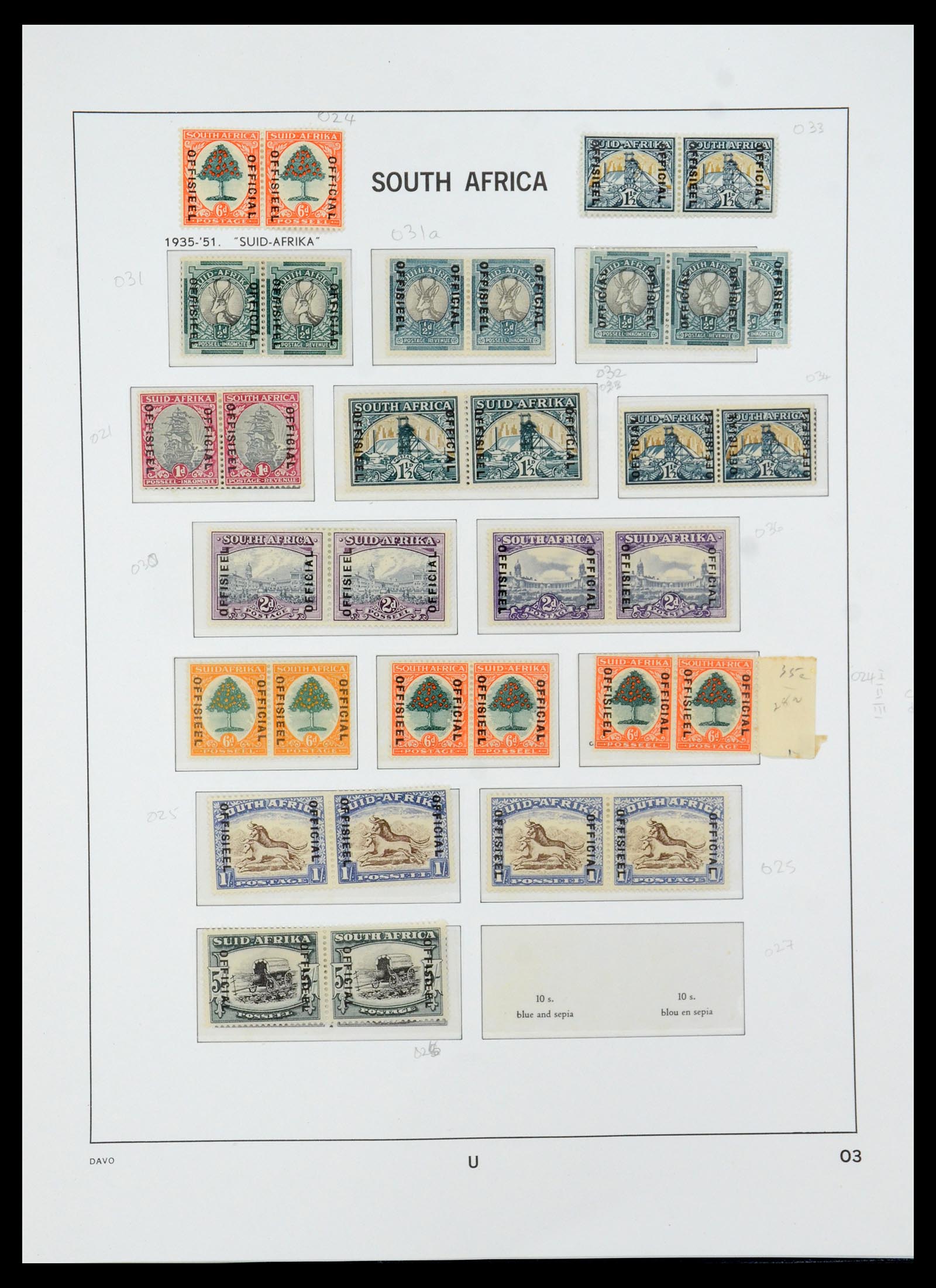 35632 034 - Postzegelverzameling 35632 Zuid Afrika 1910-1997.