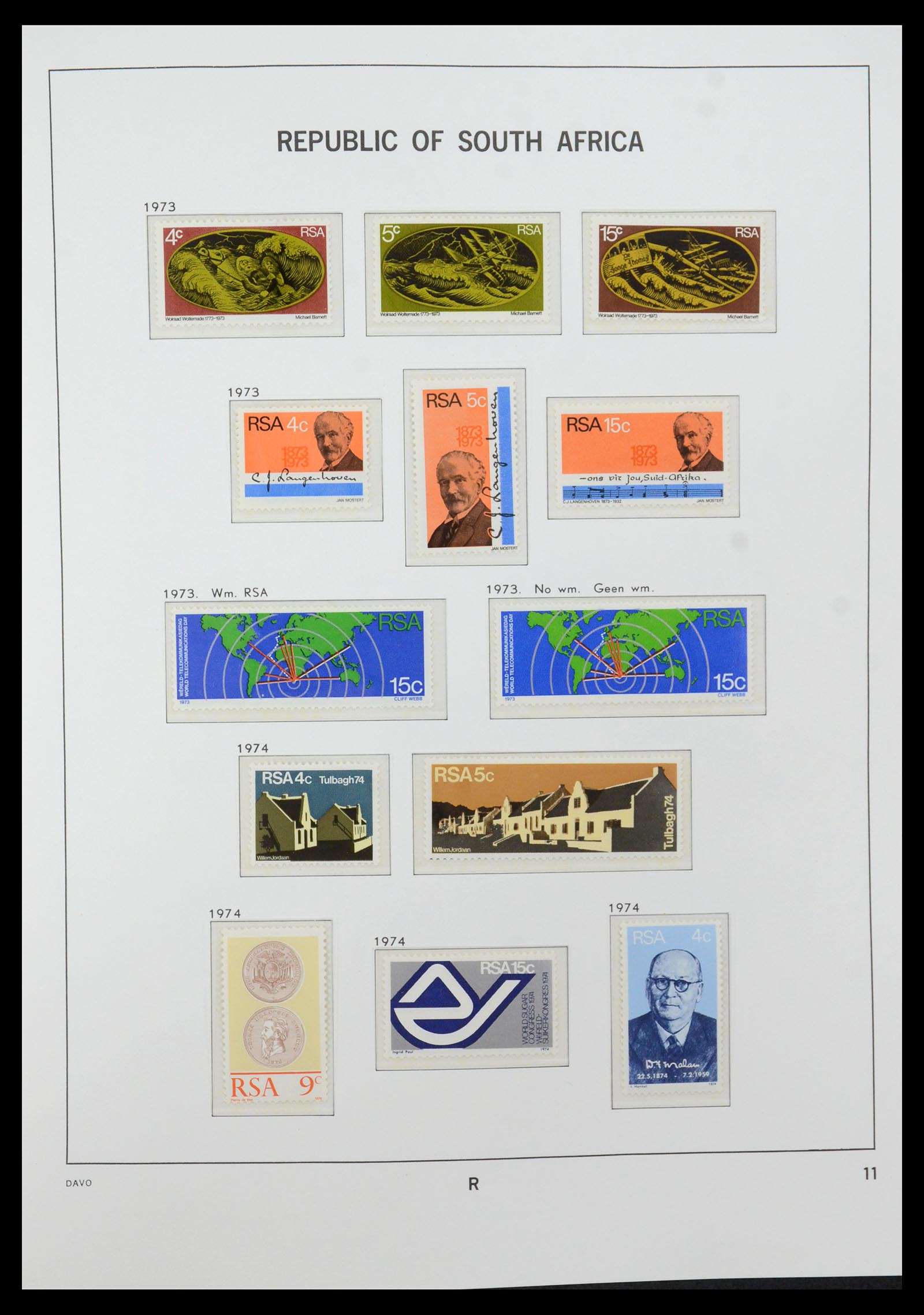 35632 047 - Postzegelverzameling 35632 Zuid Afrika 1910-1997.