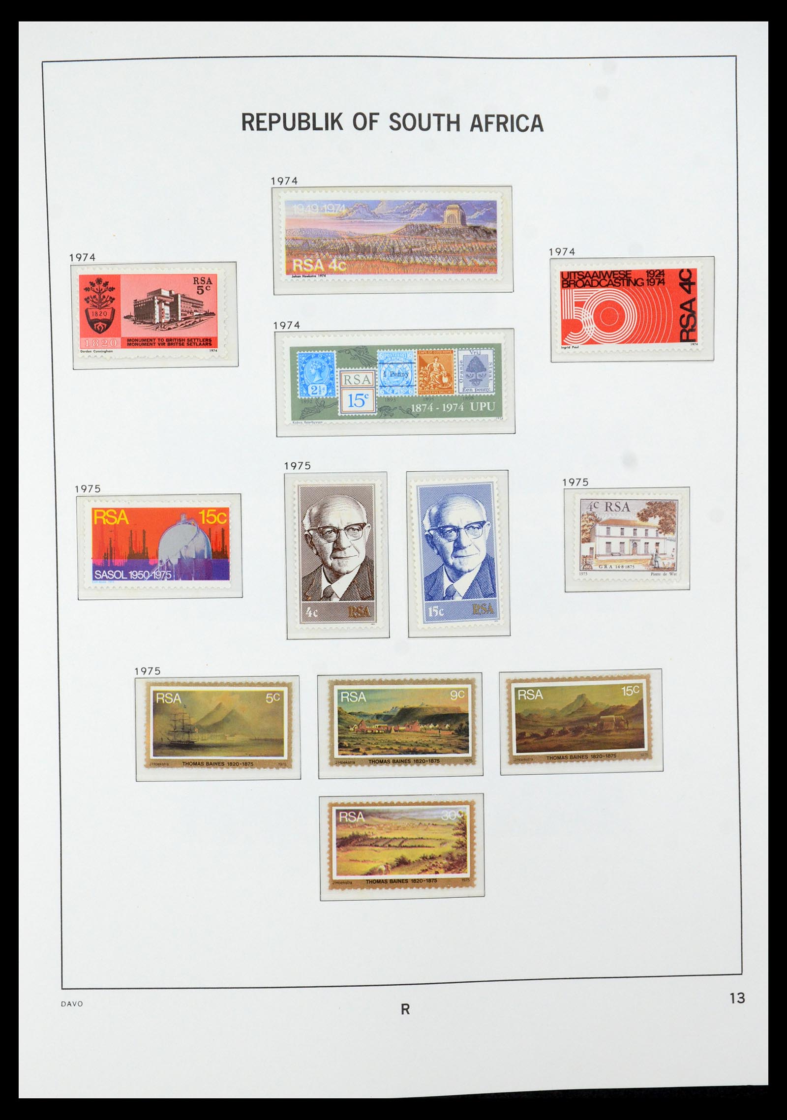 35632 049 - Postzegelverzameling 35632 Zuid Afrika 1910-1997.