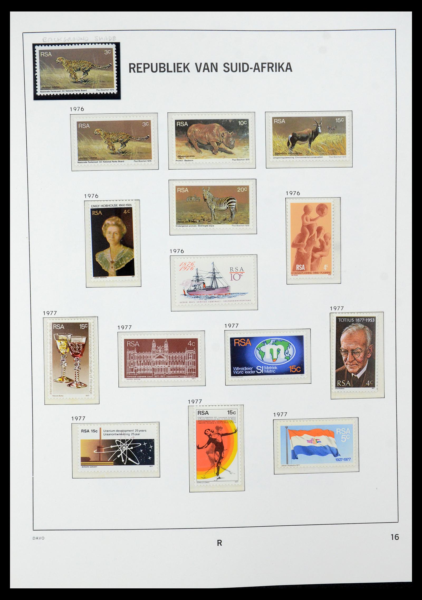 35632 052 - Postzegelverzameling 35632 Zuid Afrika 1910-1997.
