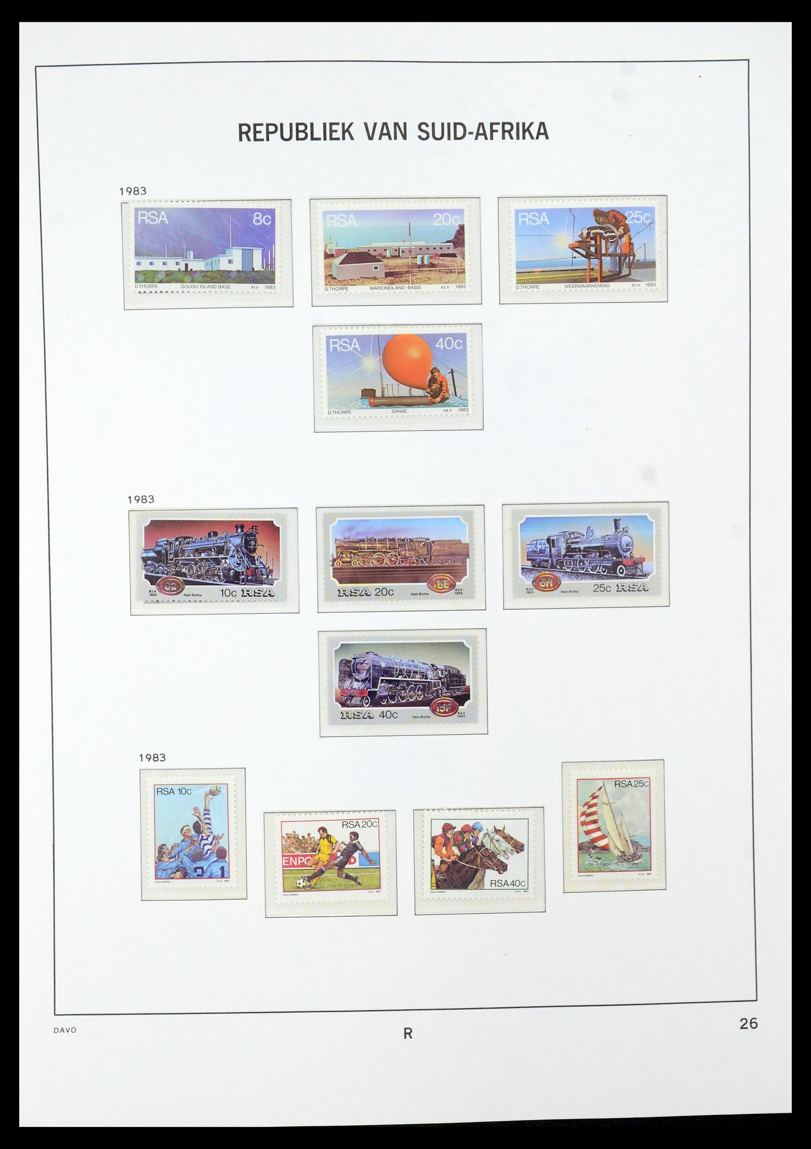 35632 063 - Postzegelverzameling 35632 Zuid Afrika 1910-1997.