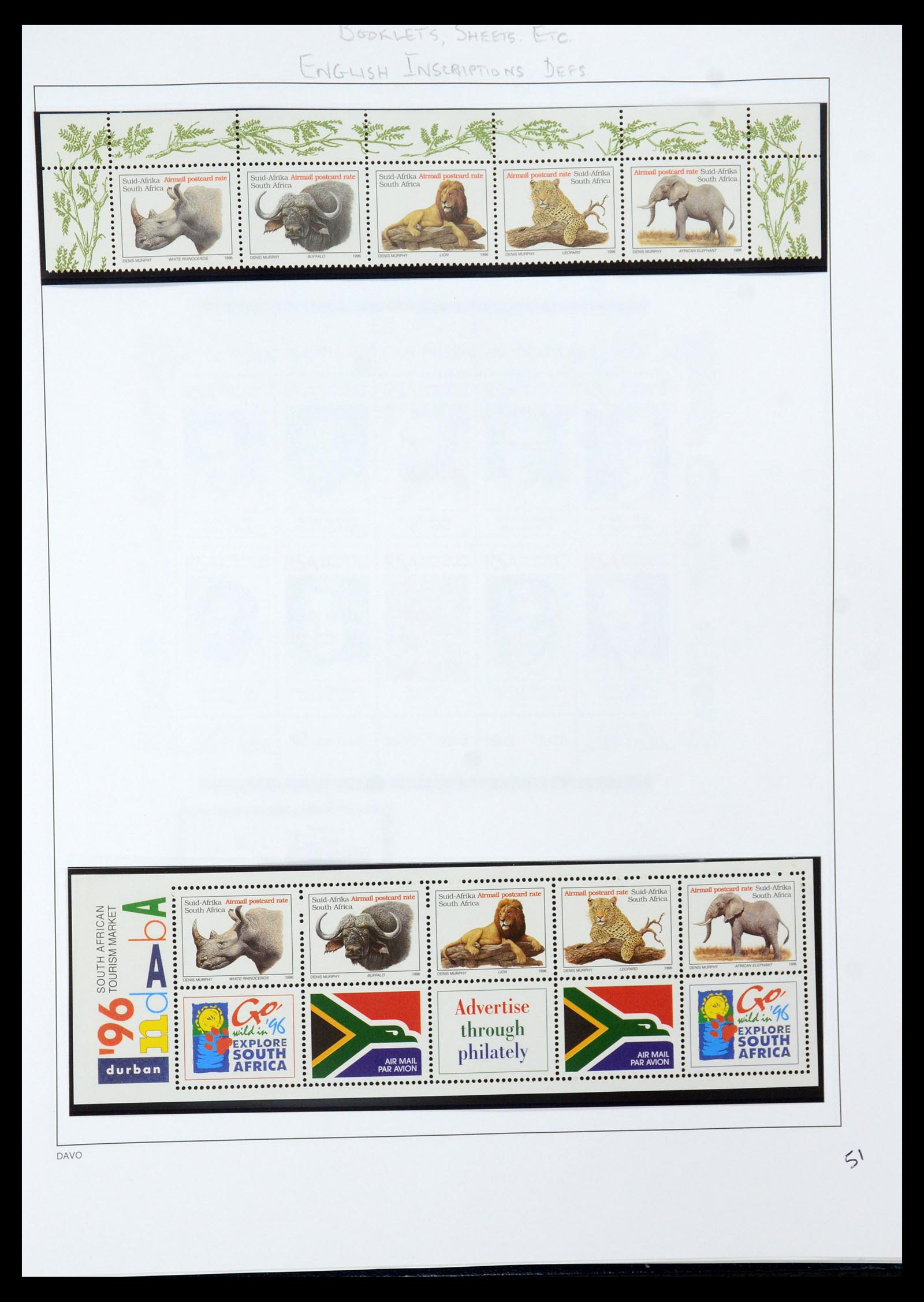 35632 093 - Stamp Collection 35632 South Africa 1910-1997.