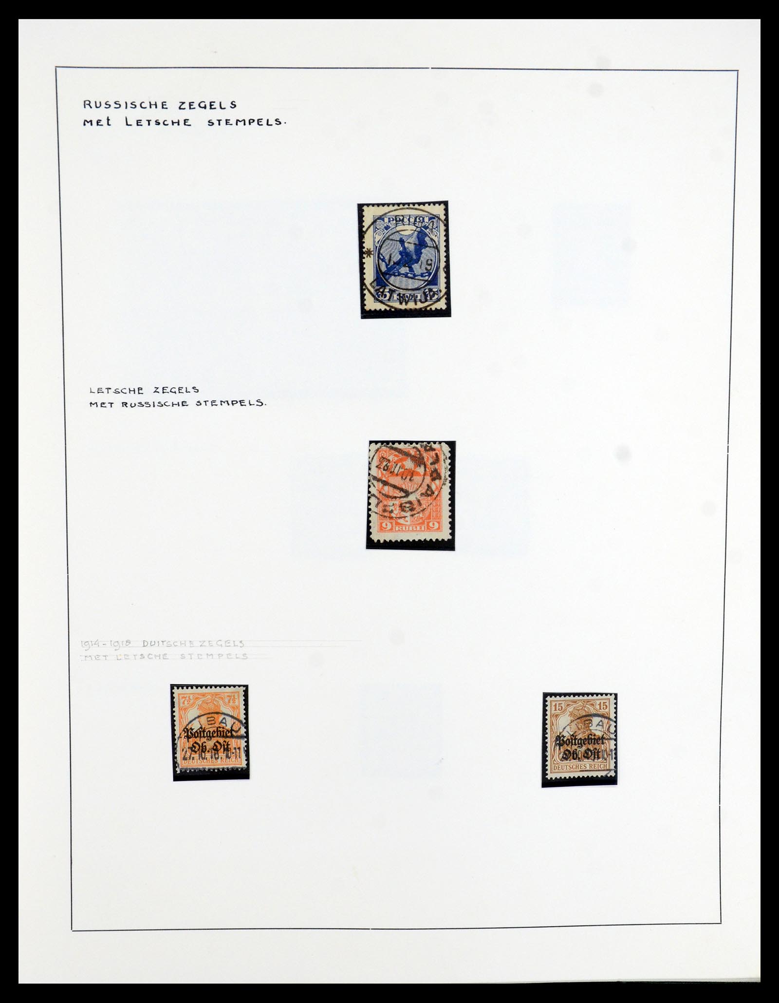 35637 001 - Postzegelverzameling 35637 Letland 1918-1922.