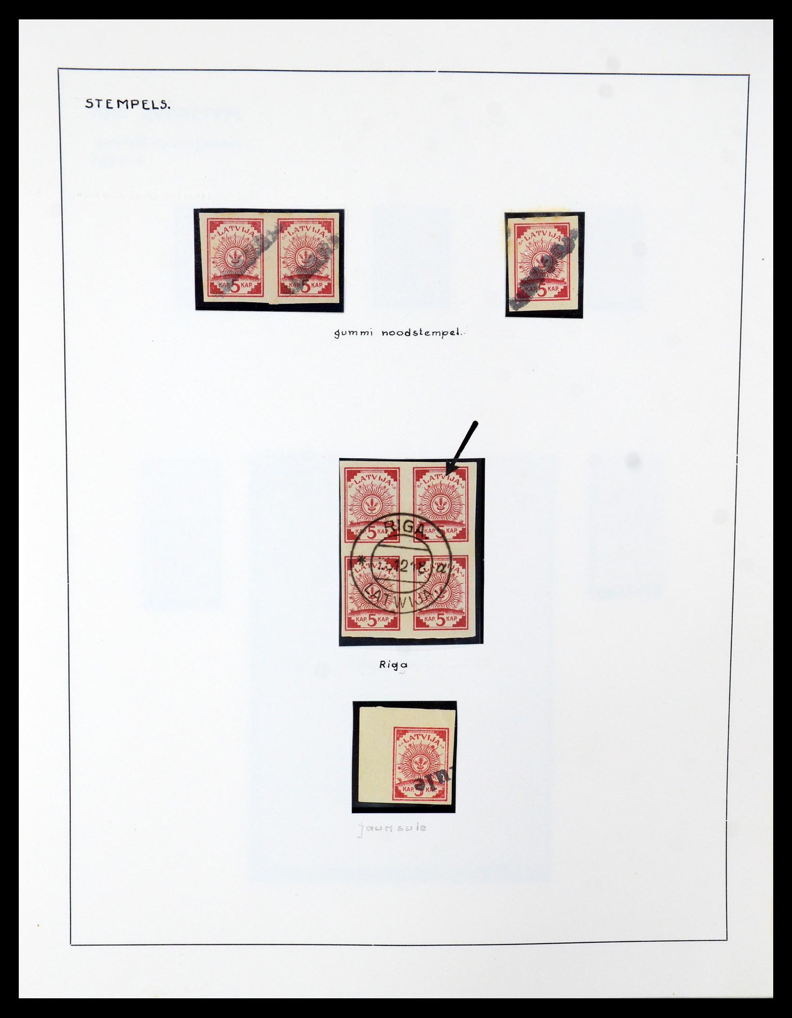 35637 003 - Postzegelverzameling 35637 Letland 1918-1922.