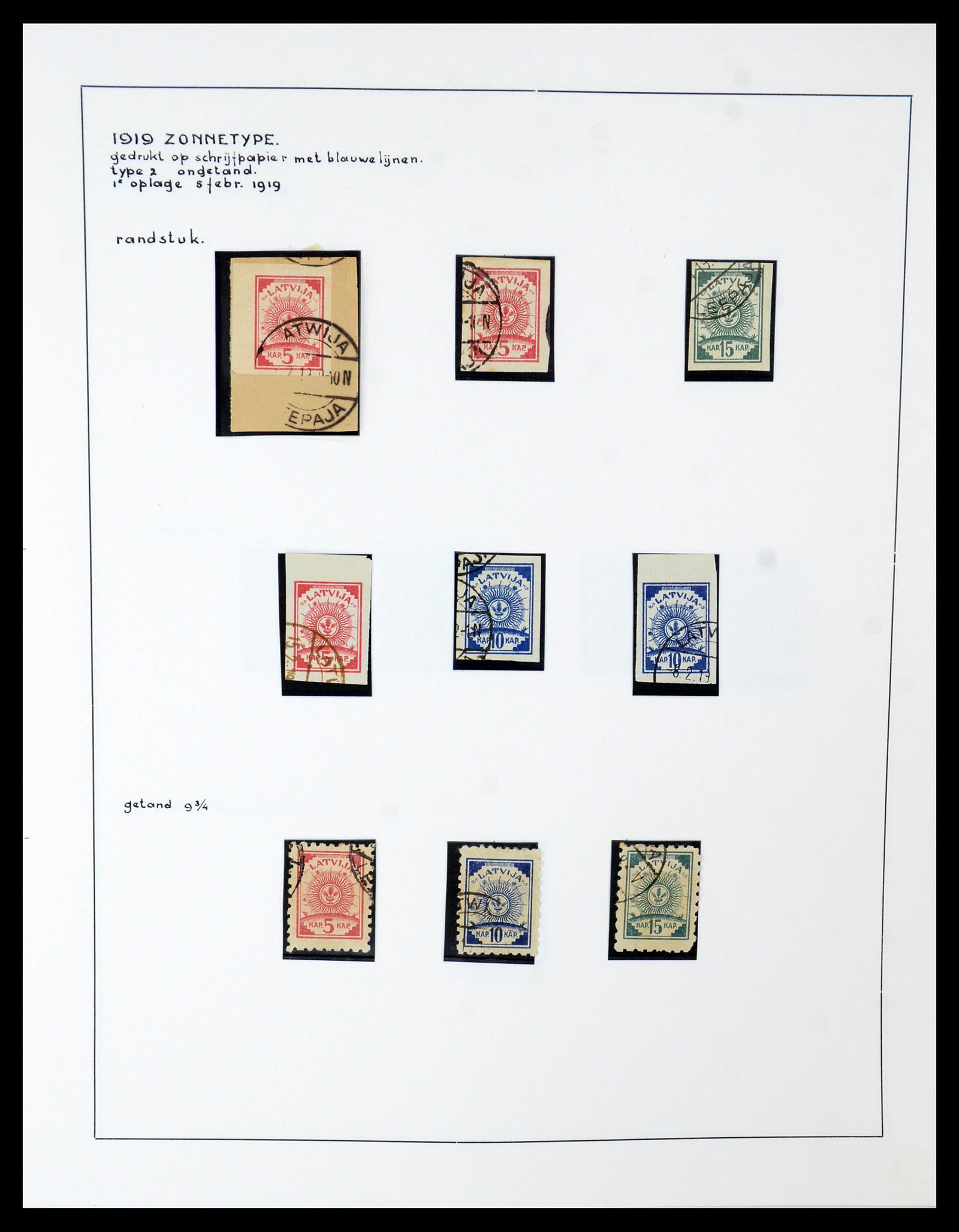 35637 012 - Postzegelverzameling 35637 Letland 1918-1922.