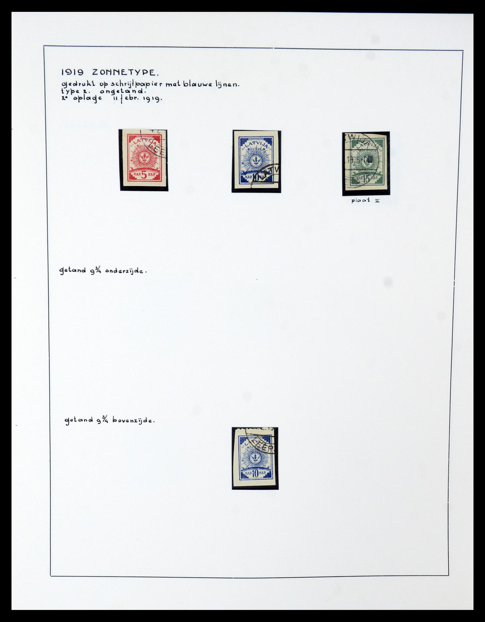 35637 015 - Postzegelverzameling 35637 Letland 1918-1922.