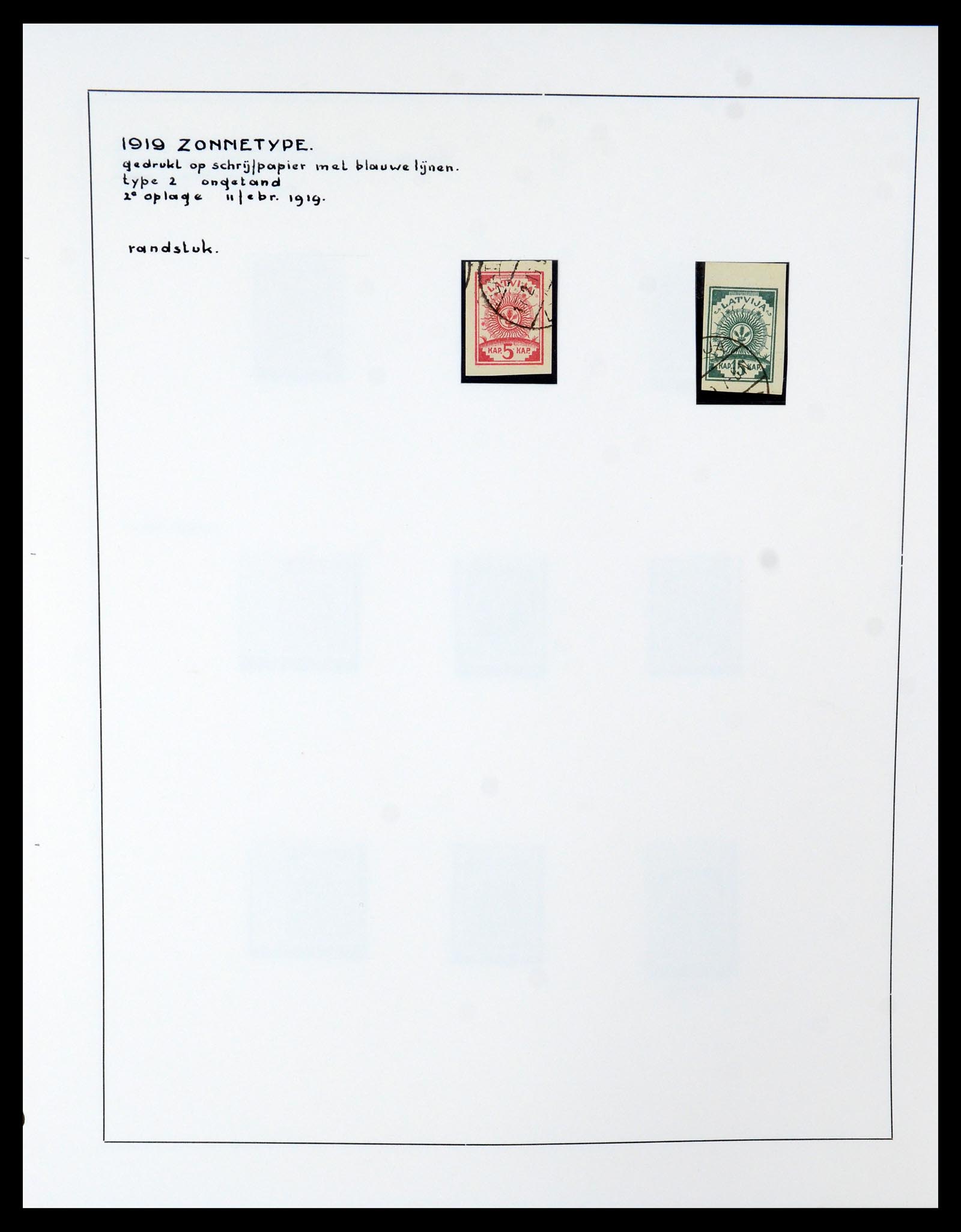 35637 016 - Postzegelverzameling 35637 Letland 1918-1922.