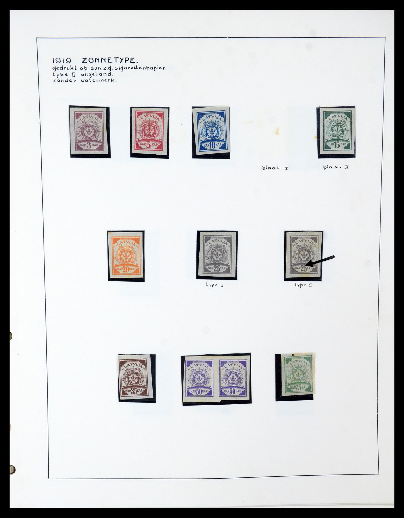35637 019 - Postzegelverzameling 35637 Letland 1918-1922.
