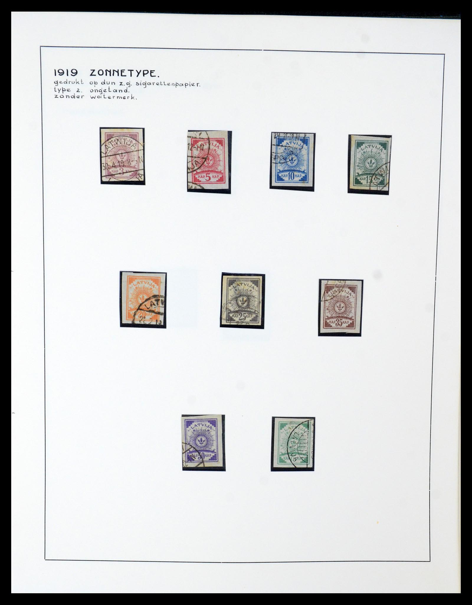 35637 024 - Postzegelverzameling 35637 Letland 1918-1922.