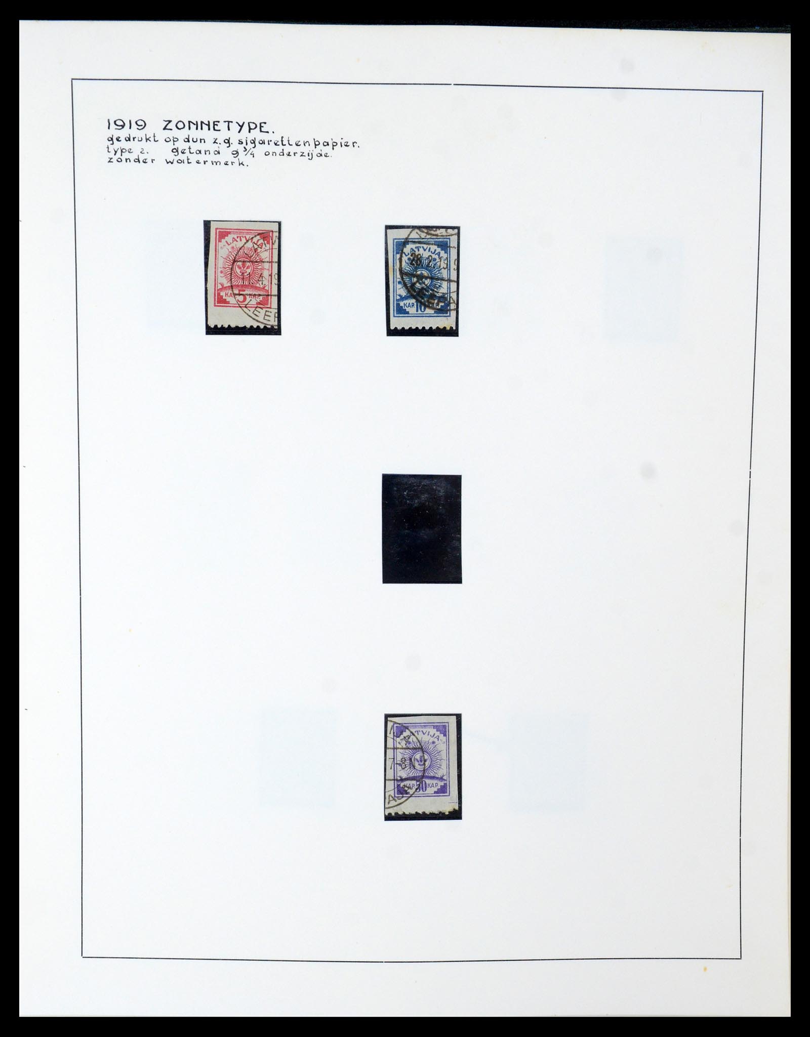 35637 027 - Postzegelverzameling 35637 Letland 1918-1922.