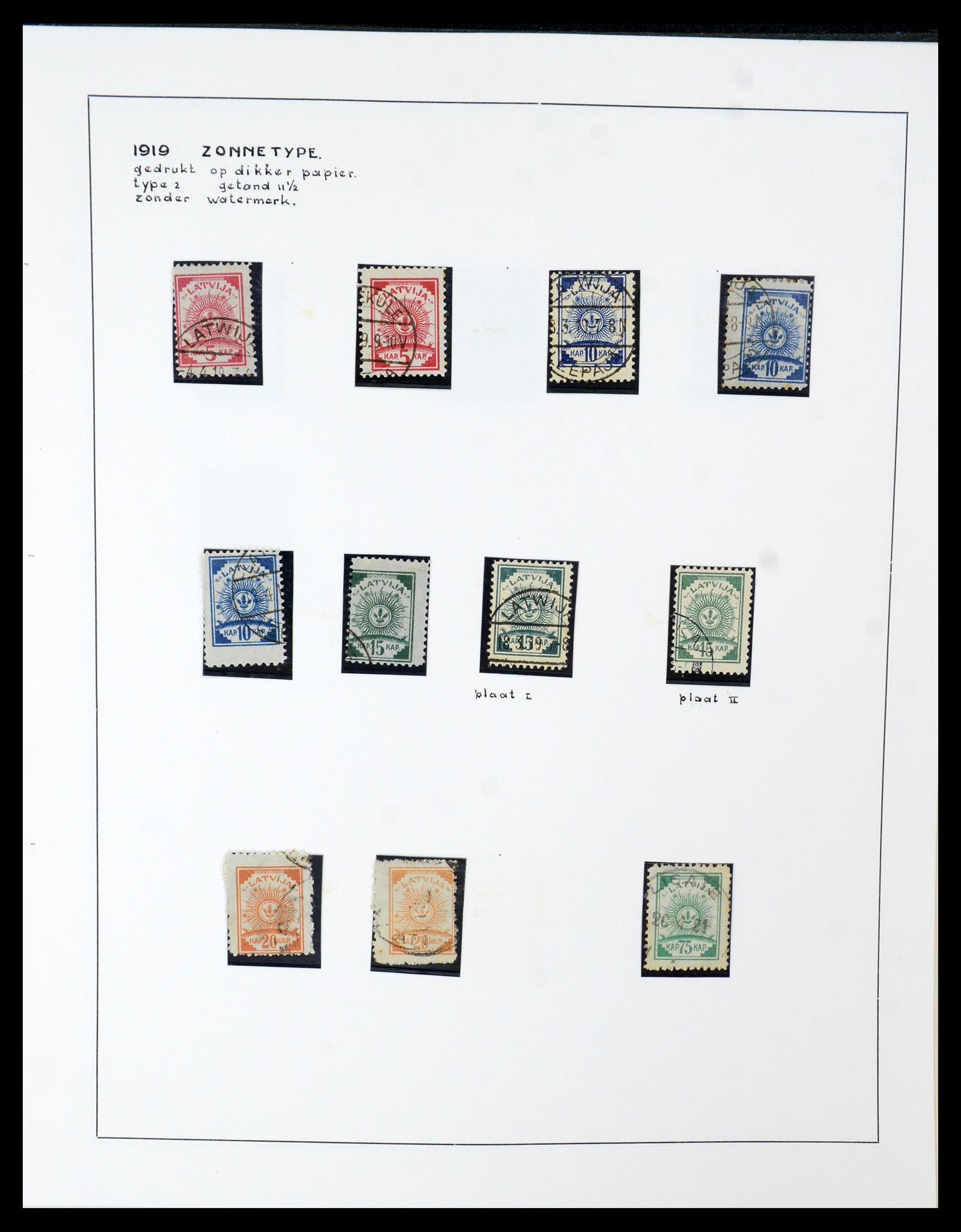 35637 029 - Postzegelverzameling 35637 Letland 1918-1922.