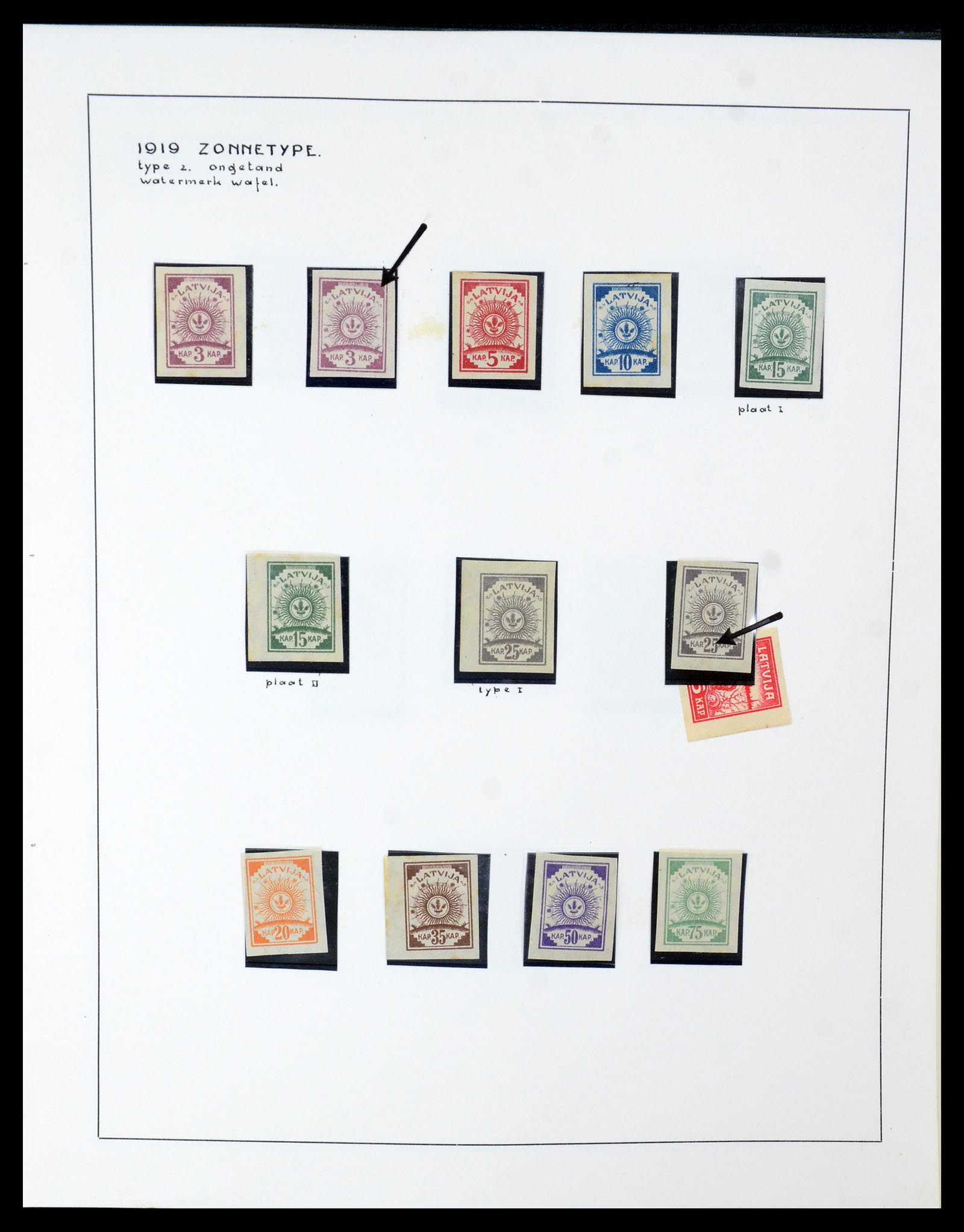 35637 031 - Postzegelverzameling 35637 Letland 1918-1922.