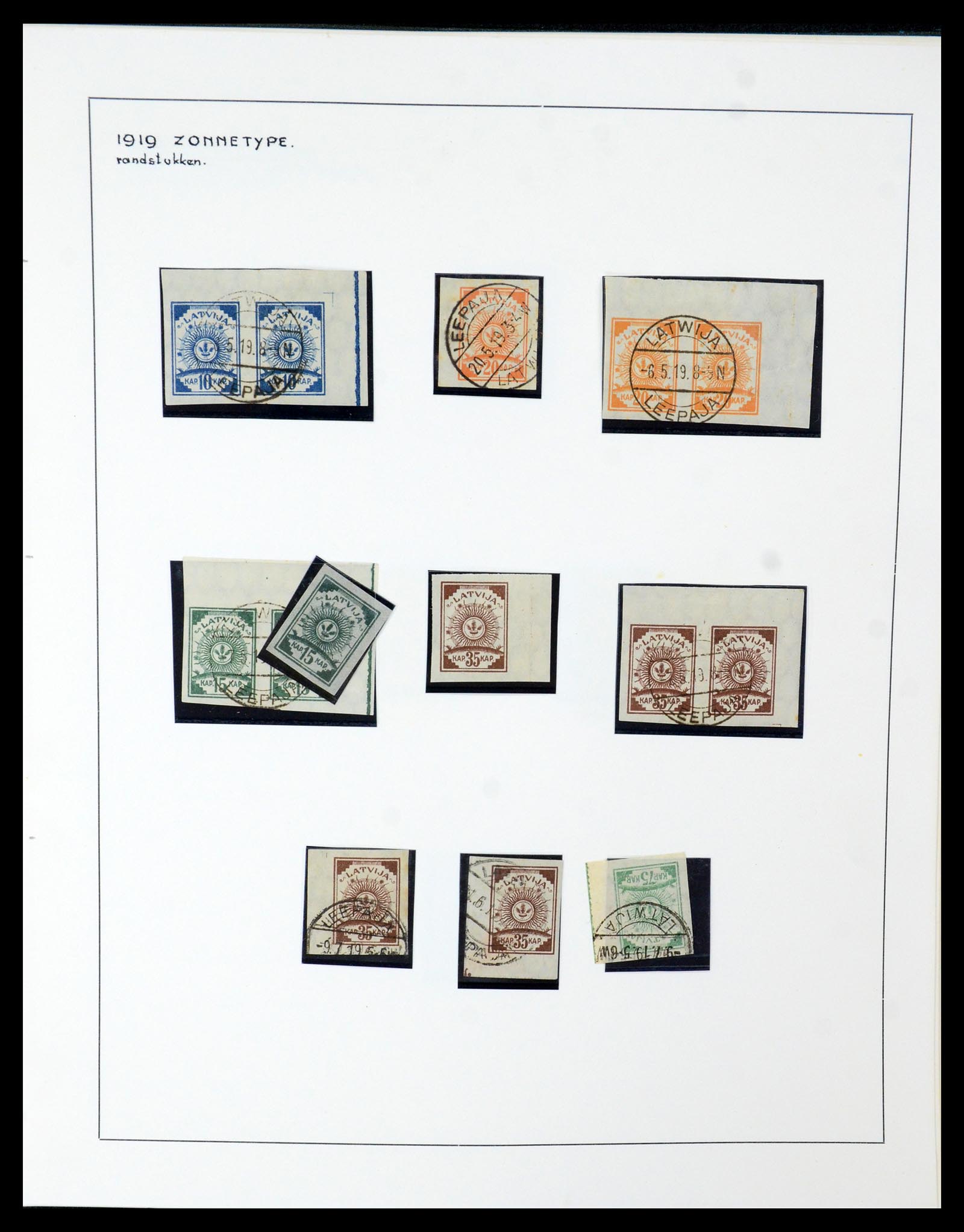 35637 033 - Postzegelverzameling 35637 Letland 1918-1922.