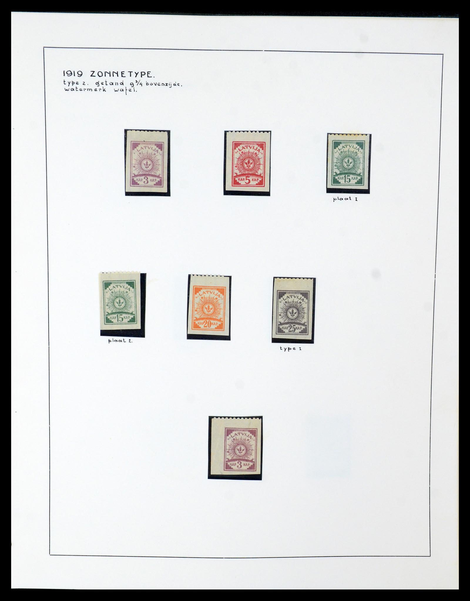 35637 034 - Postzegelverzameling 35637 Letland 1918-1922.
