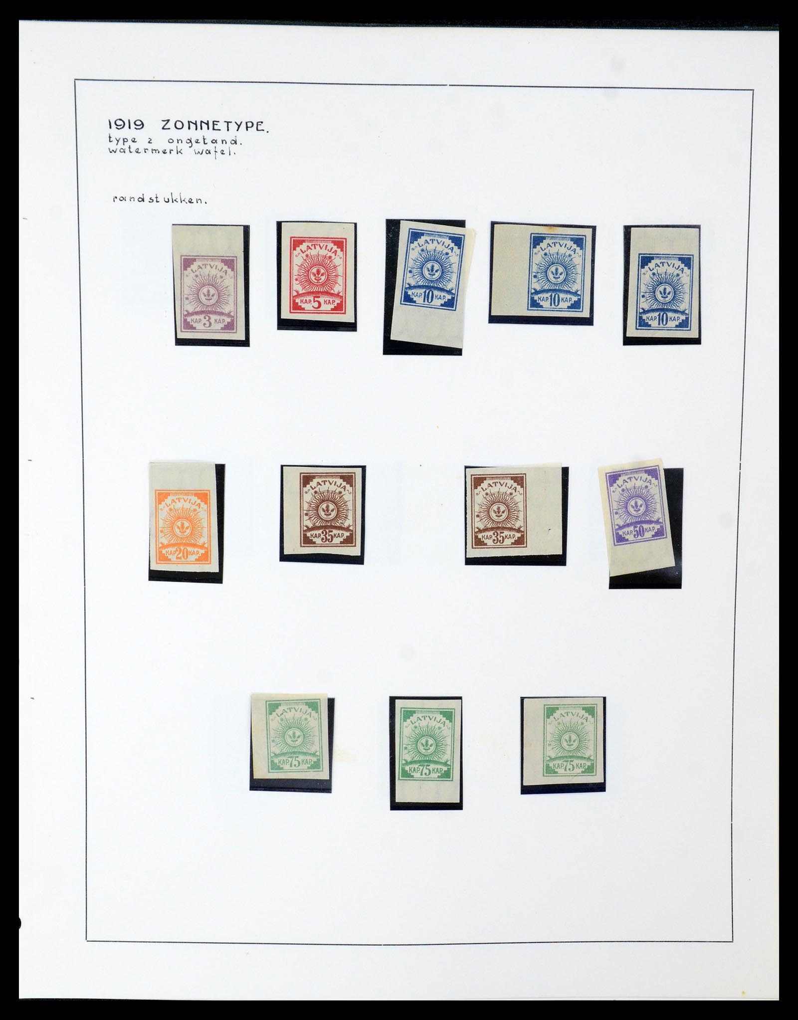 35637 036 - Postzegelverzameling 35637 Letland 1918-1922.