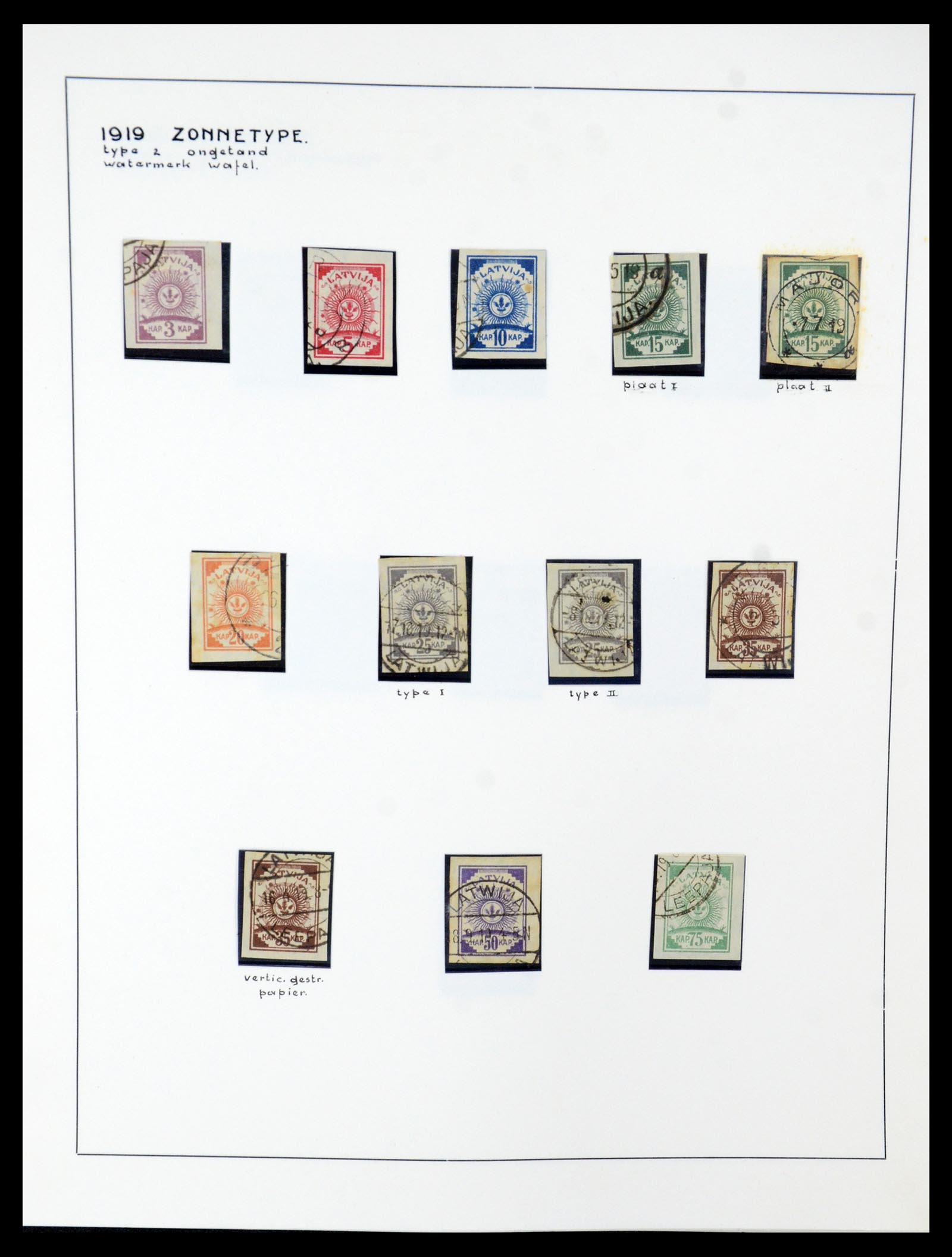 35637 037 - Postzegelverzameling 35637 Letland 1918-1922.